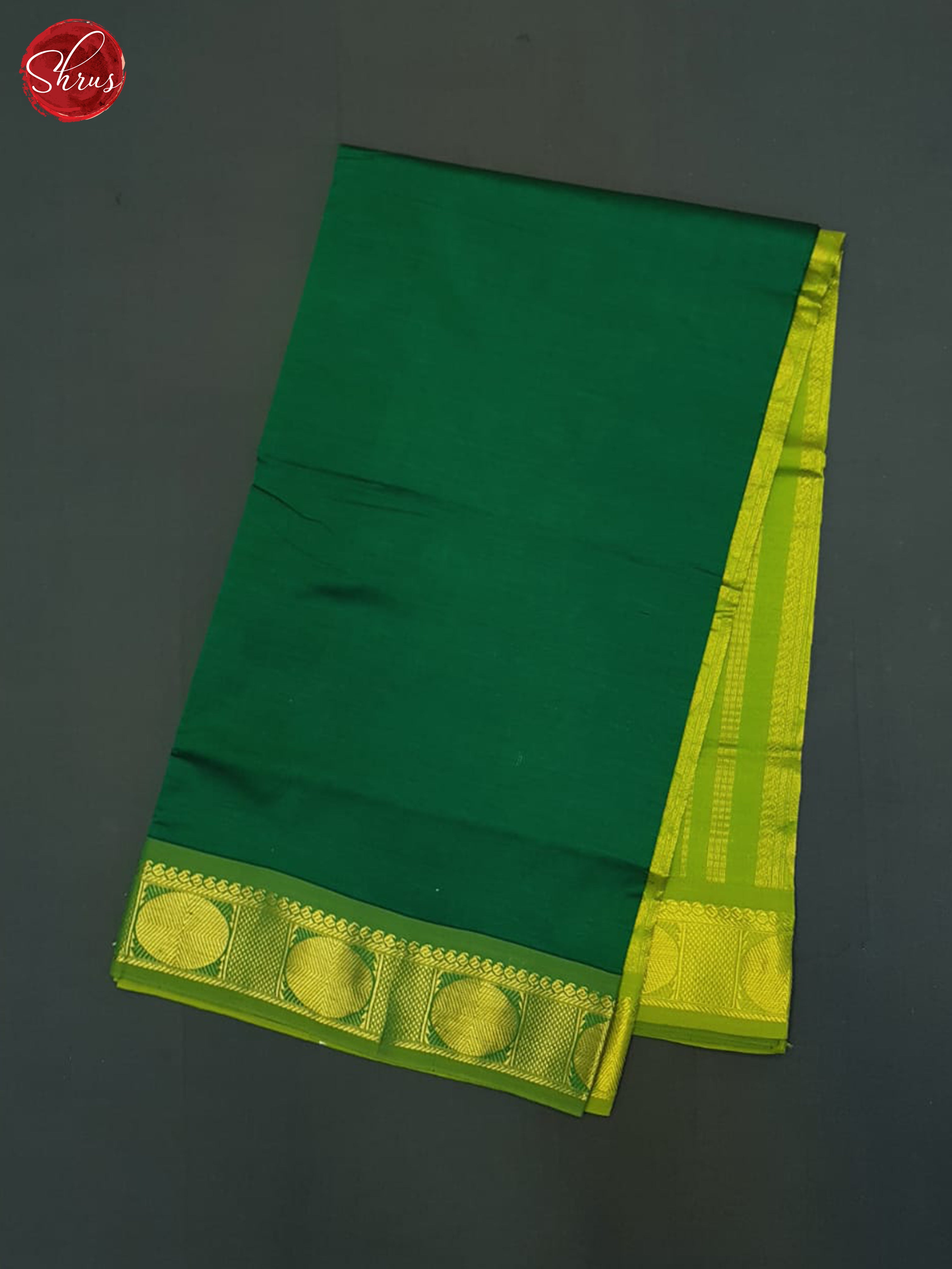 Green & Light Green - Silk Cotton Half-pure Saree - Shop on ShrusEternity.com