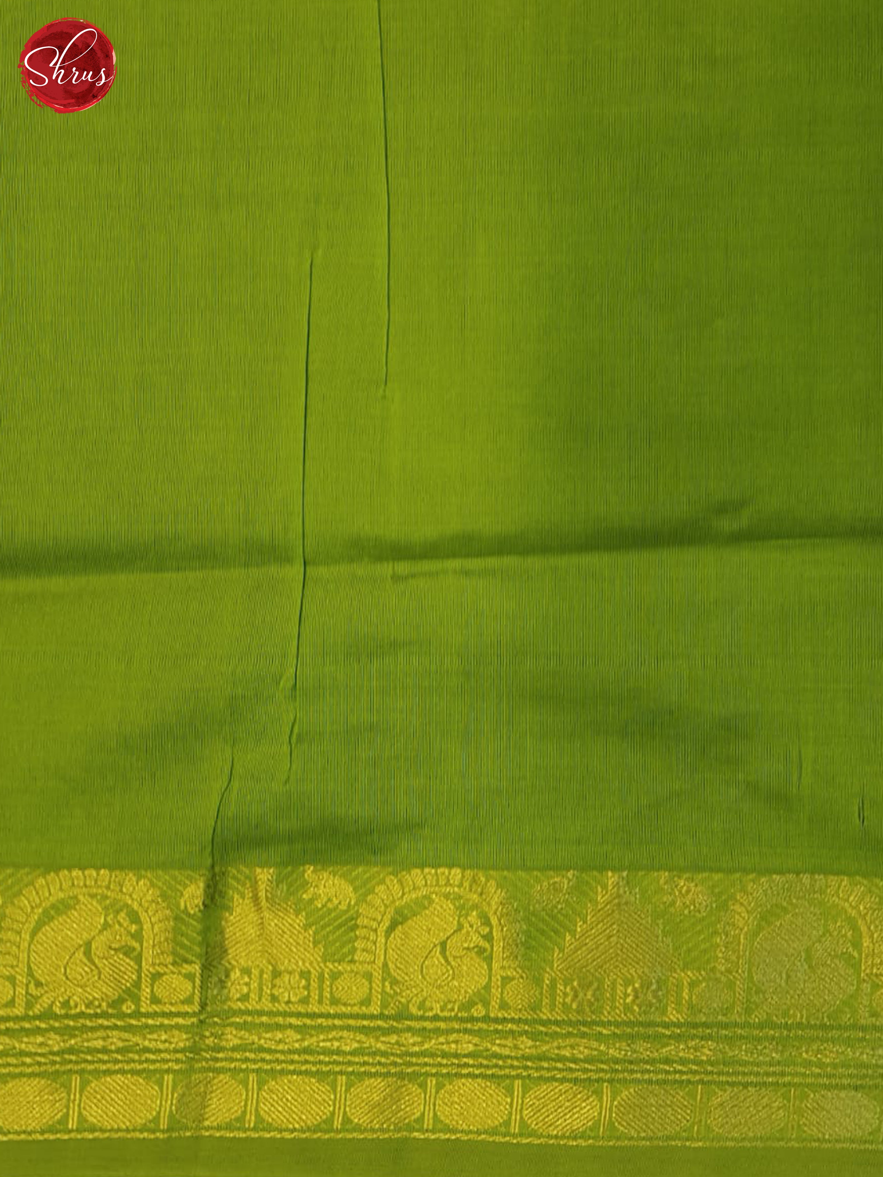 Blue And Green- Silk Cotton Half-pure Saree - Shop on ShrusEternity.com