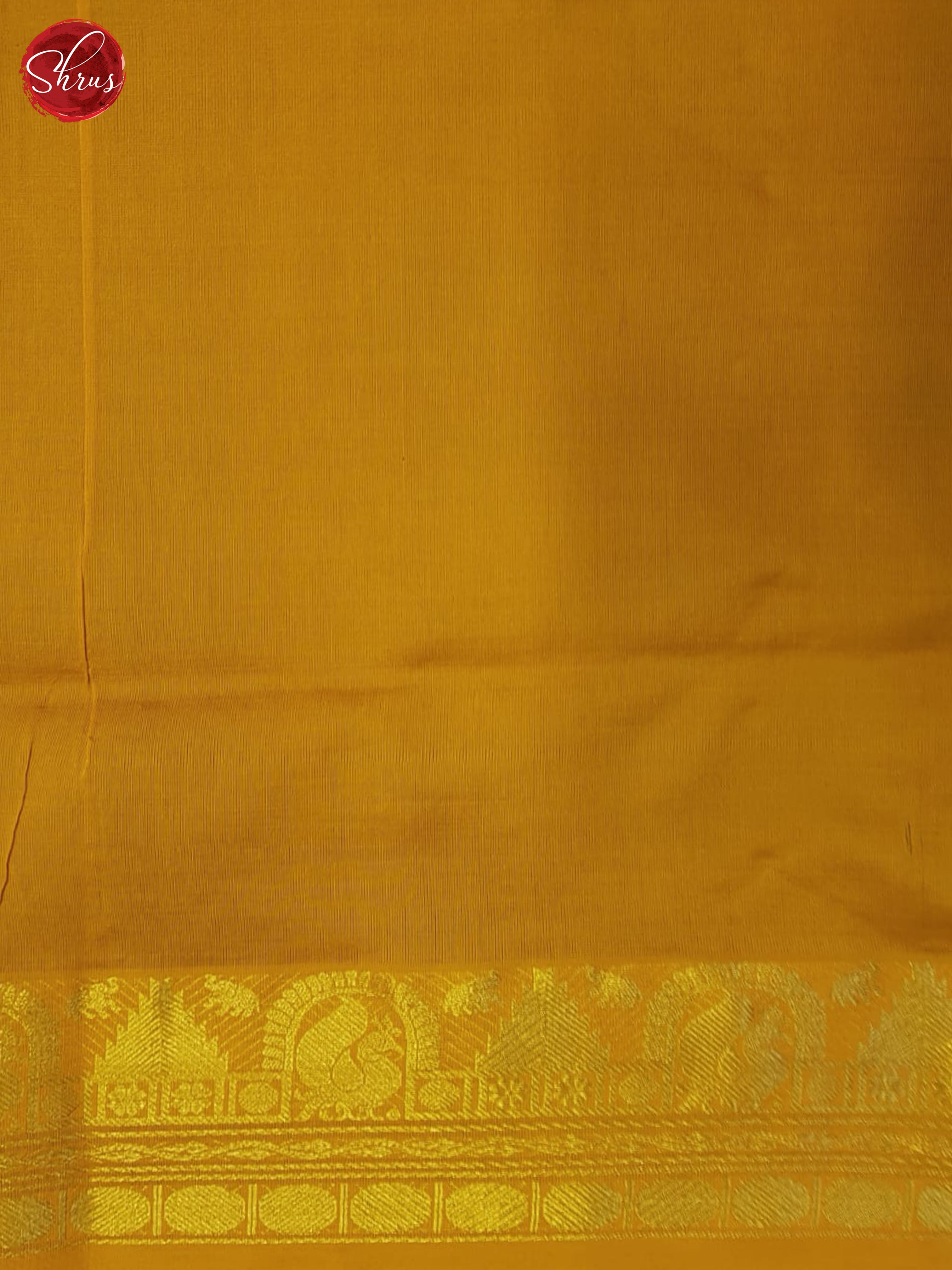 Peacock Green And Mustard- Silk Cotton Half-pure Saree - Shop on ShrusEternity.com