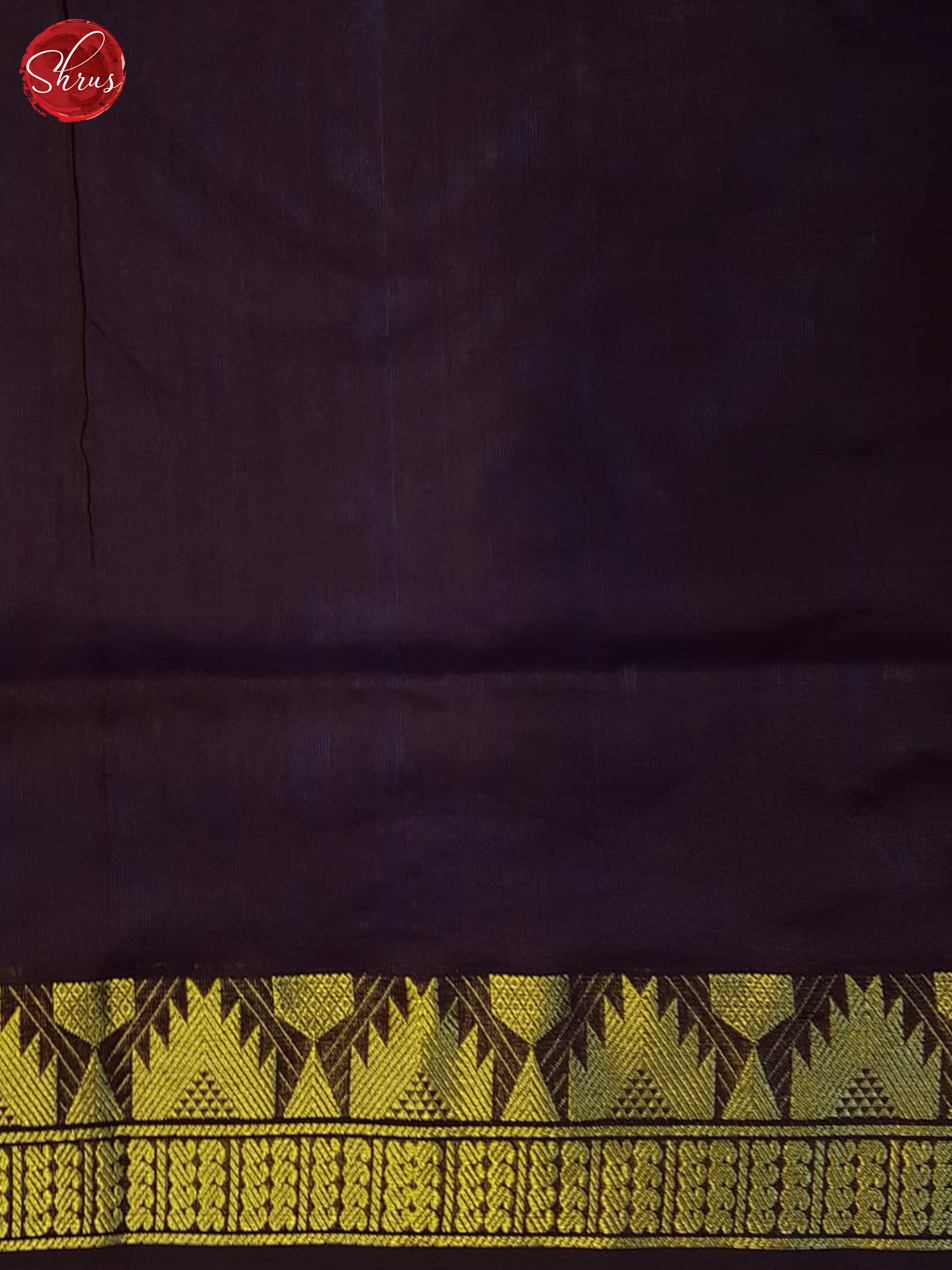 Blue And Deep Wine- Silk Cotton Half-pure Saree - Shop on ShrusEternity.com