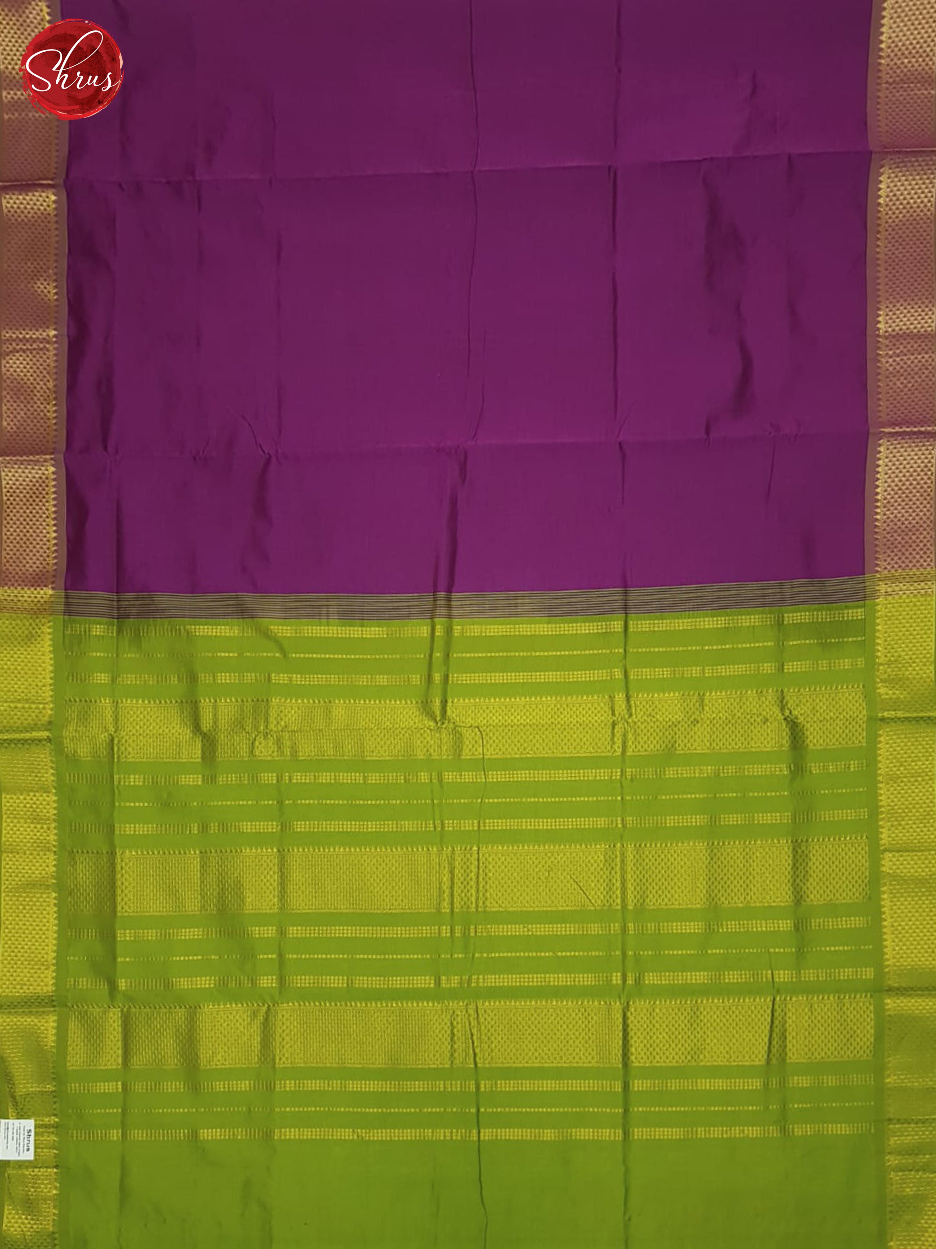 Vadamalli And Green-Silk Cotton half-pure Saree - Shop on ShrusEternity.com