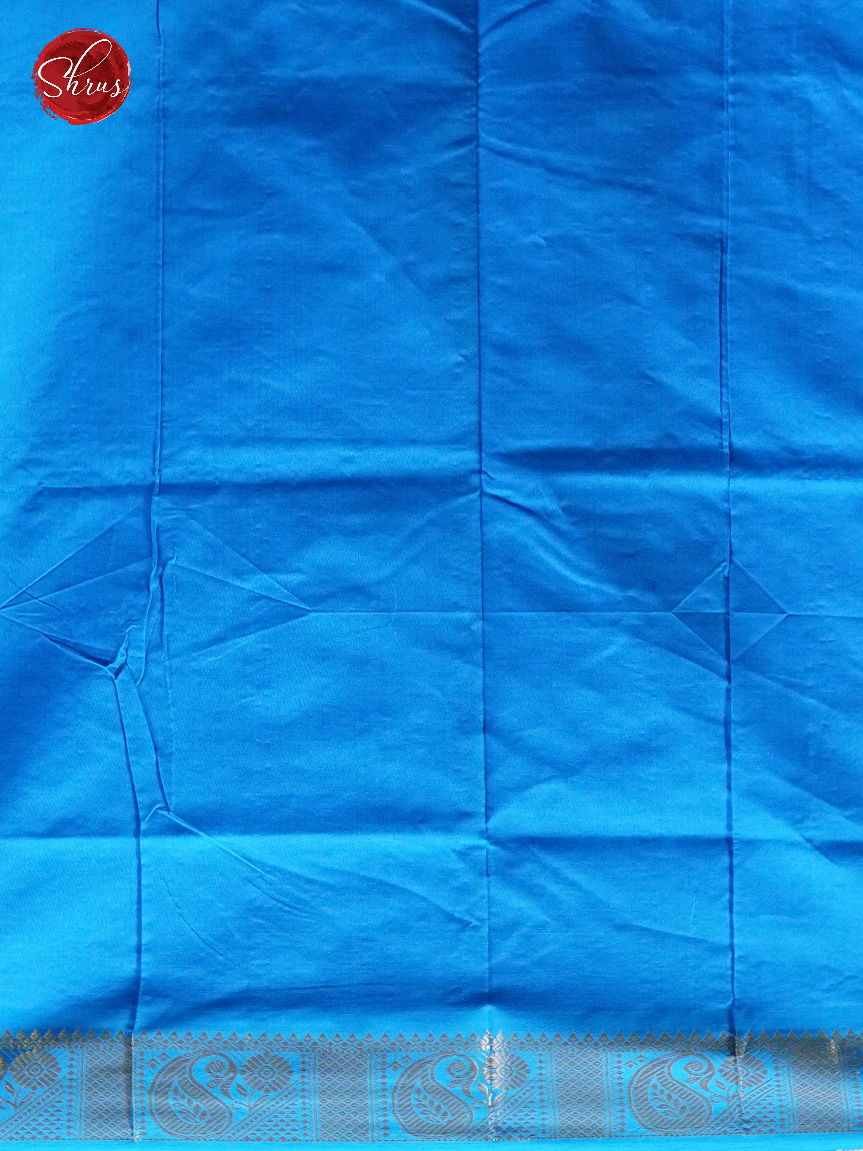 Pink & Blue - Silk cotton-half pure Saree - Shop on ShrusEternity.com