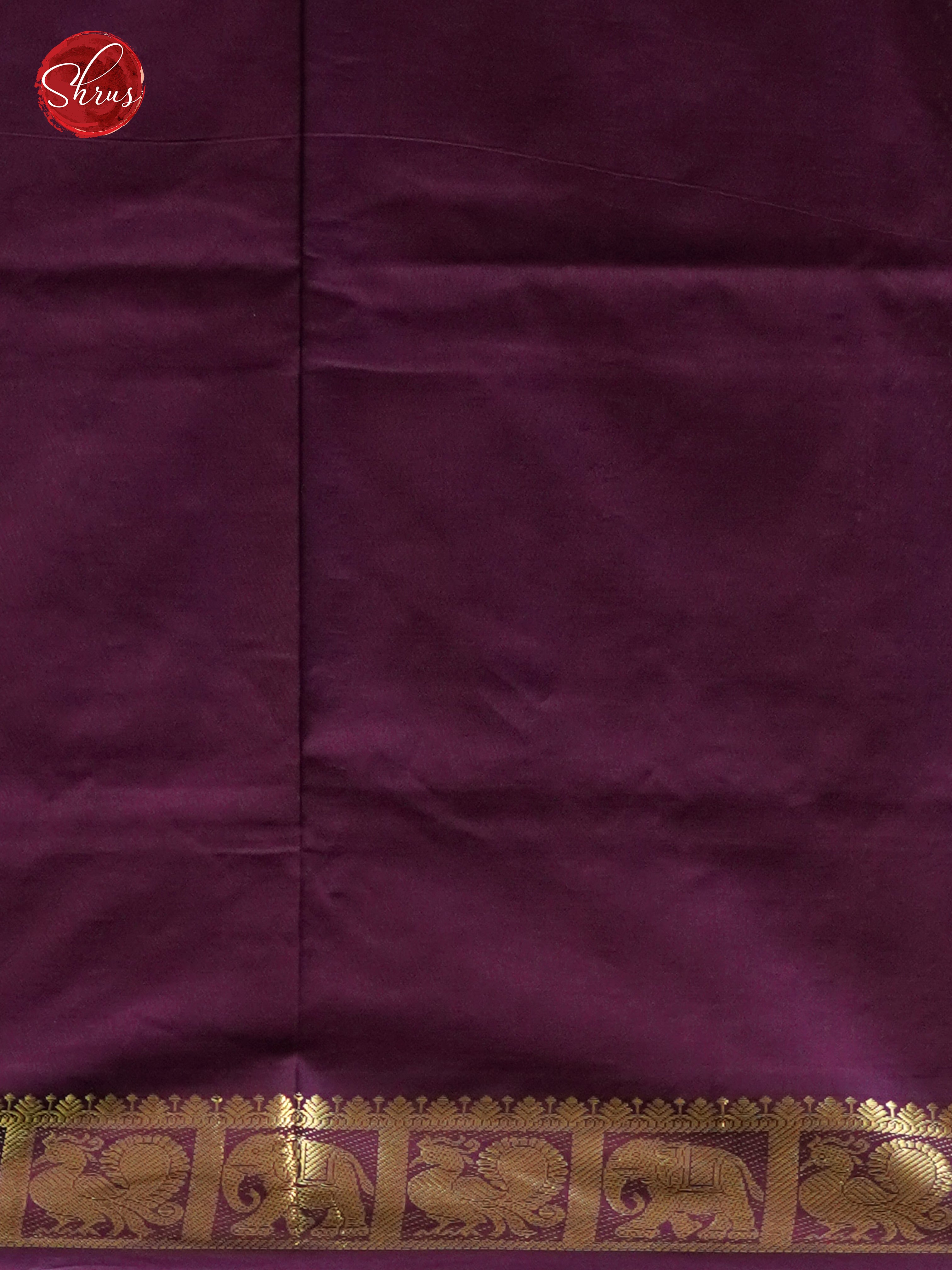 Orange & Wine- Silk Cotton-Half pure Saree - Shop on ShrusEternity.com