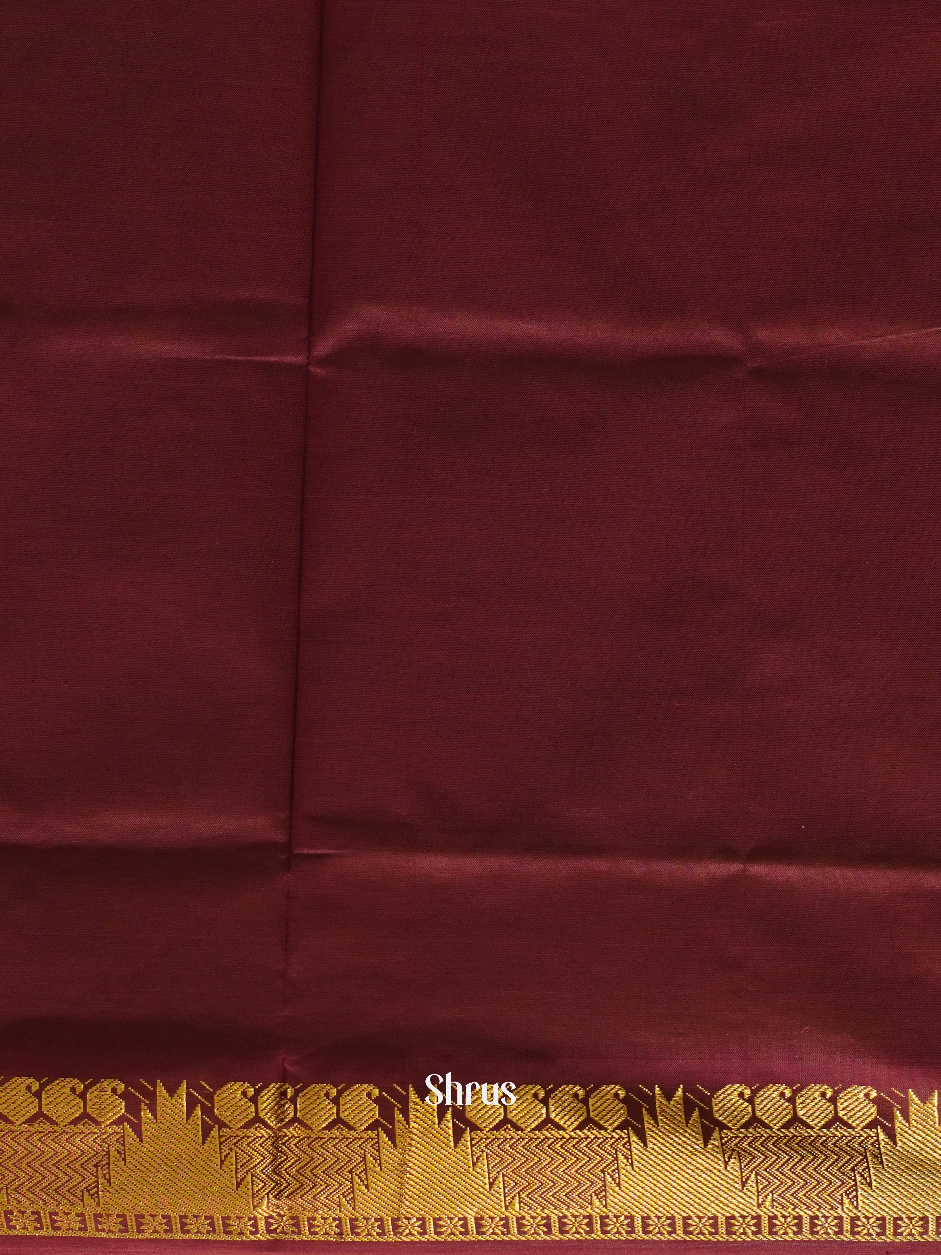 Green And Araku Maroon- Silk Cotton Half-pure Saree - Shop on ShrusEternity.com