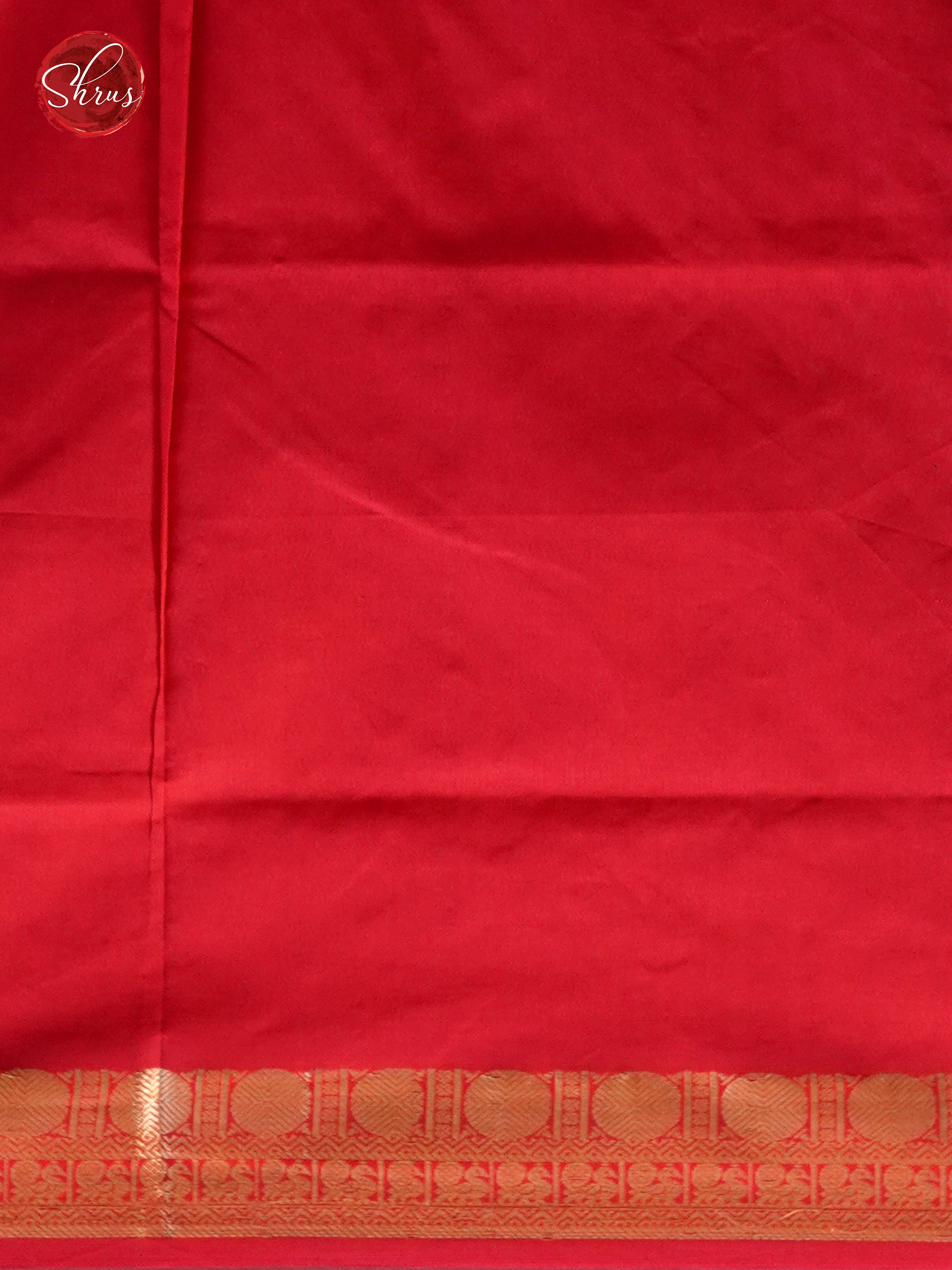 Peacock Green & Red - Silk Cotton-half pure Saree - Shop on ShrusEternity.com