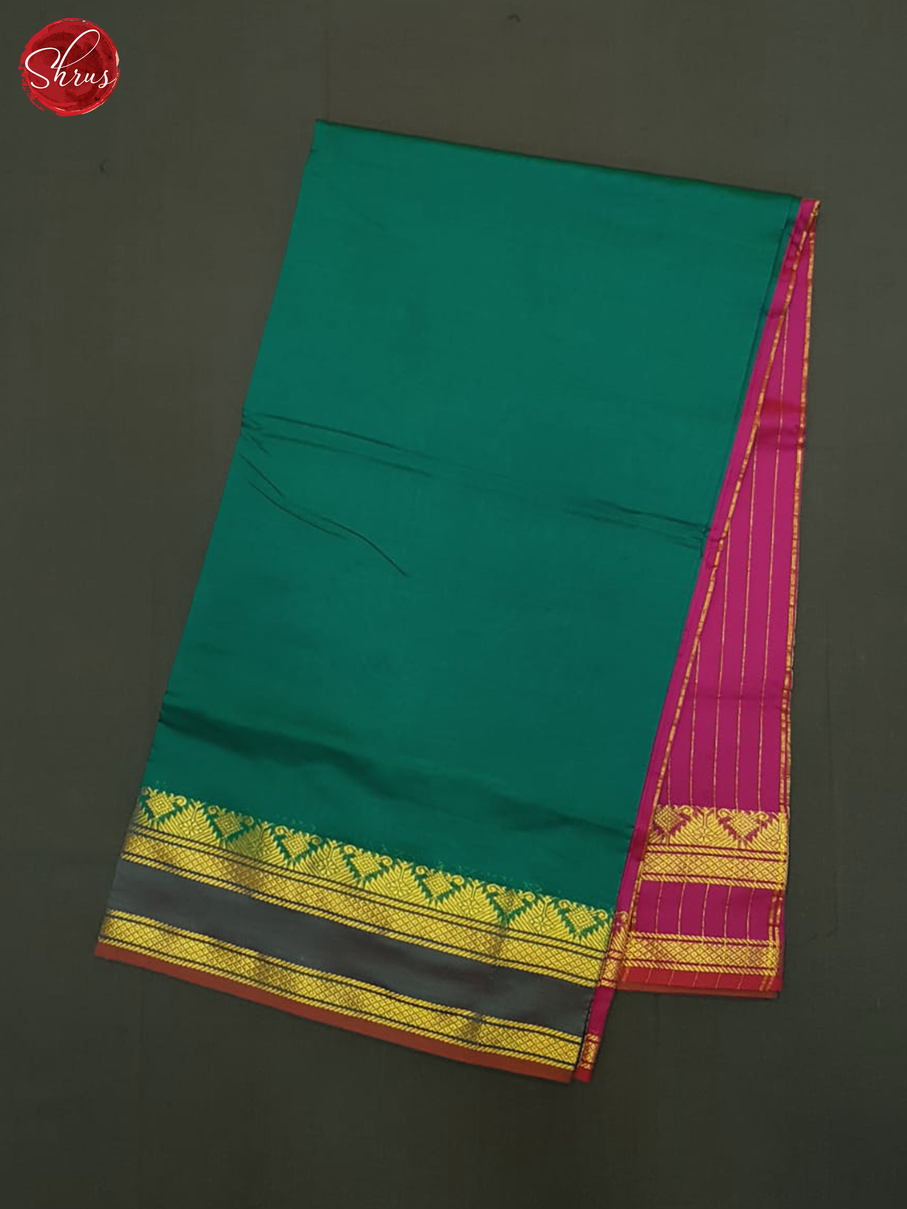 Peacock Neck And Pink- Silk Cotton half-pure saree - Shop on ShrusEternity.com