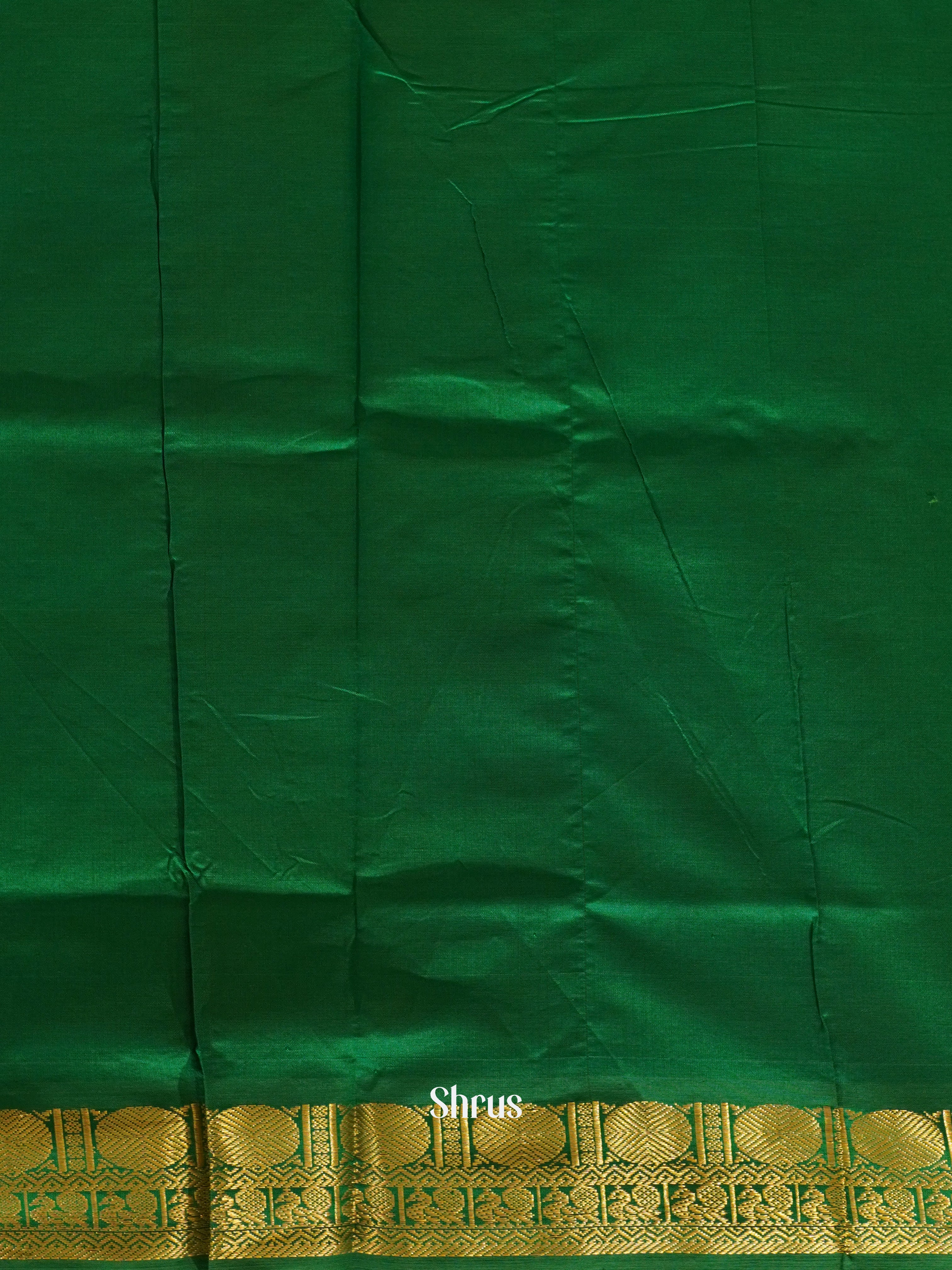 Mambala Yellow And Green- Silk Cotton Half-pure saree - Shop on ShrusEternity.com