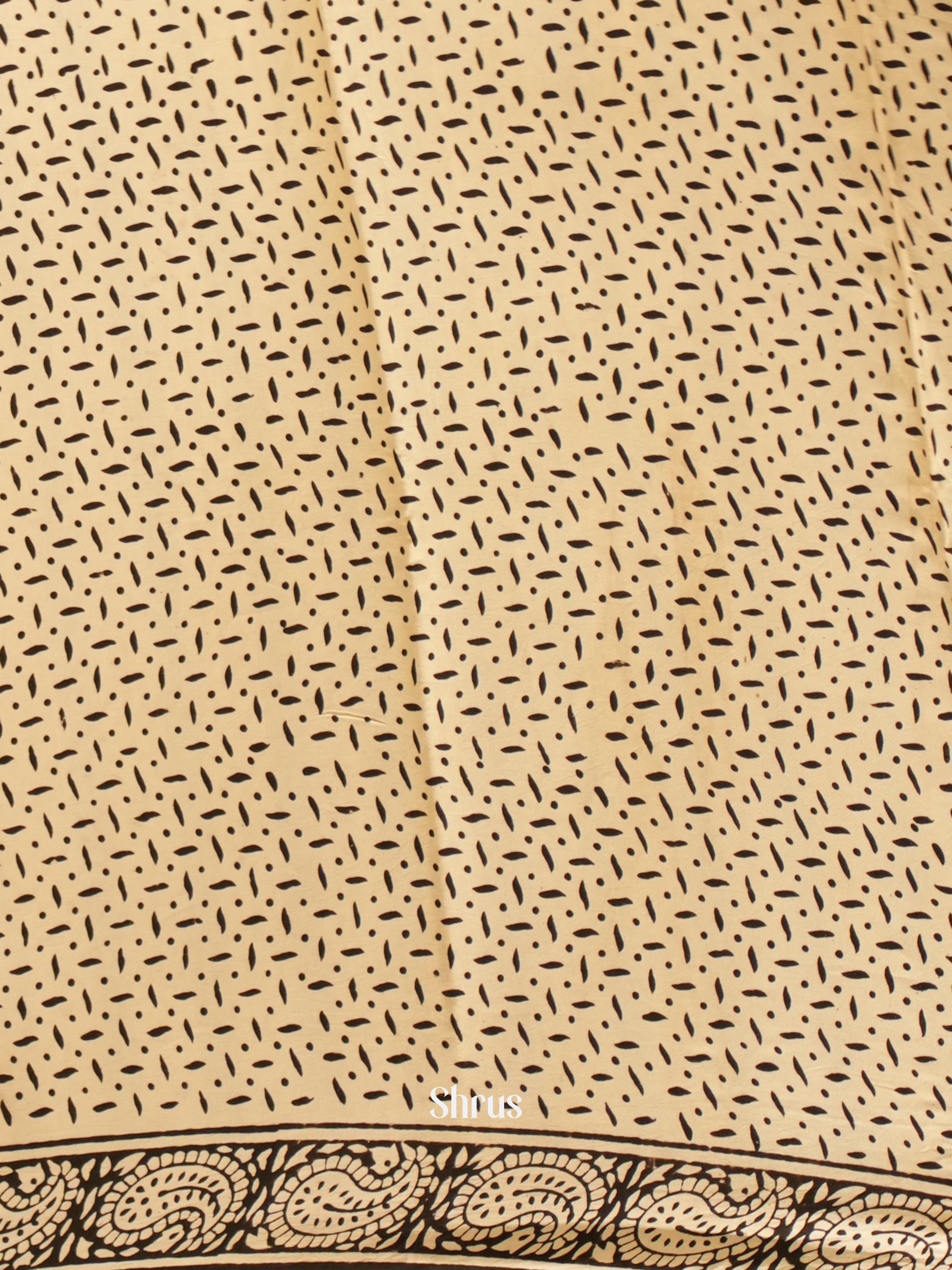 Brown & Cream - Modal Silk Saree - Shop on ShrusEternity.com