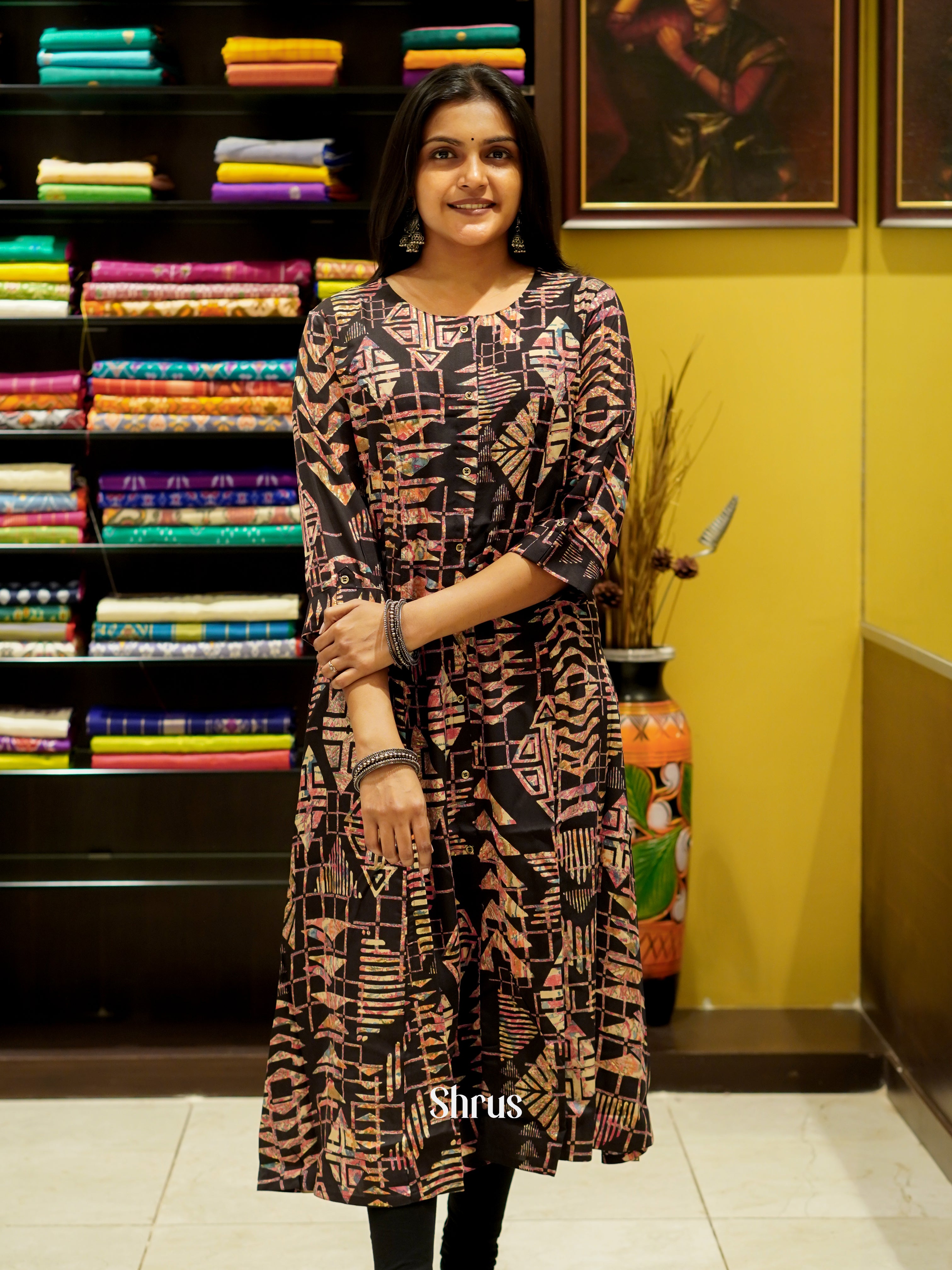 Black - Readymade Kurti - Shop on ShrusEternity.com