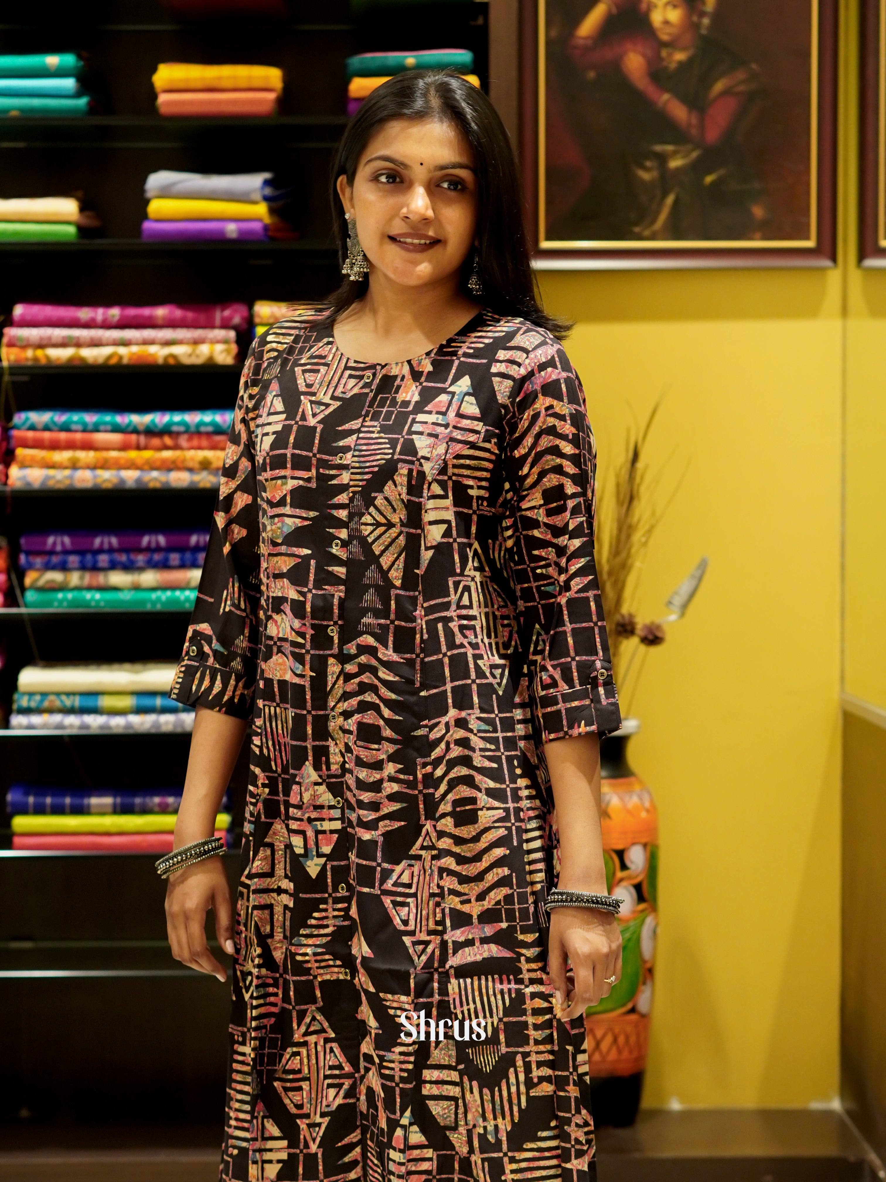 Black - Readymade Kurti - Shop on ShrusEternity.com