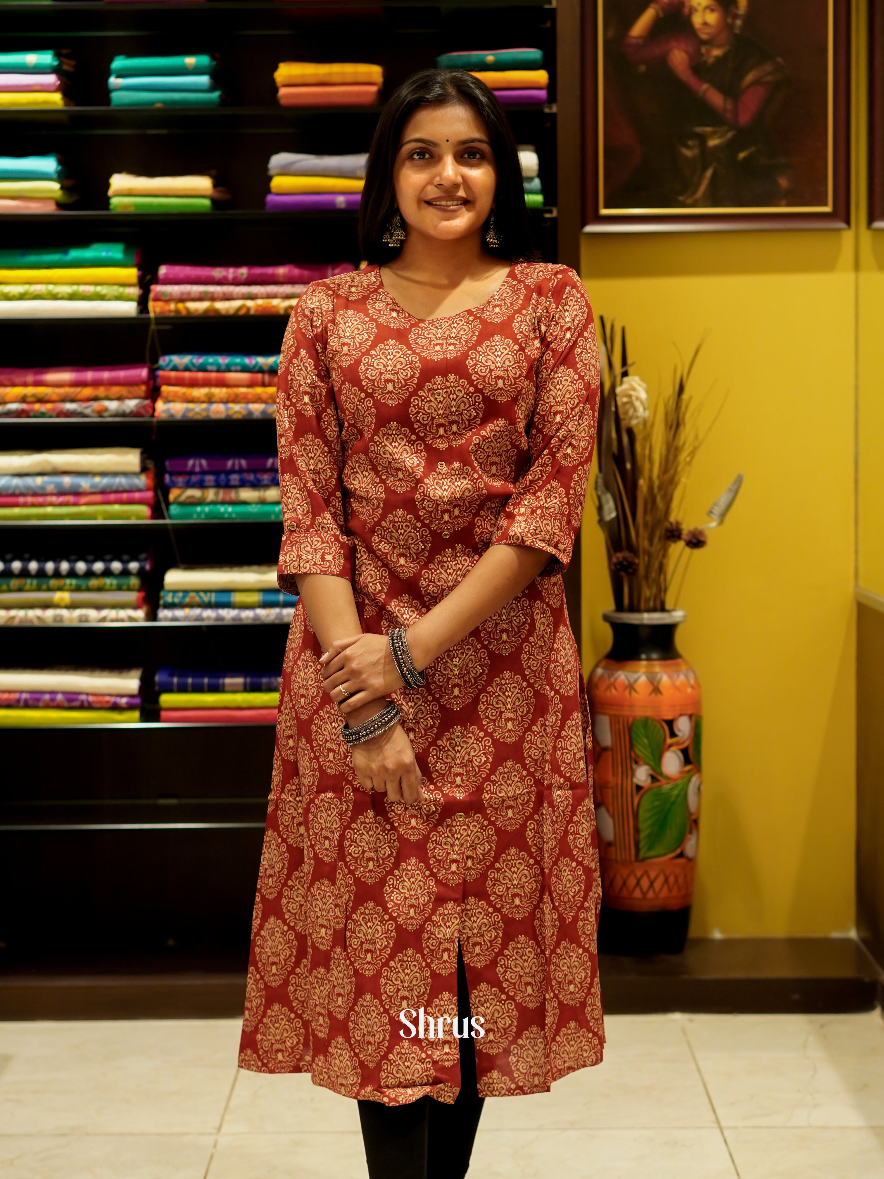 Red - Readymade Kurti - Shop on ShrusEternity.com