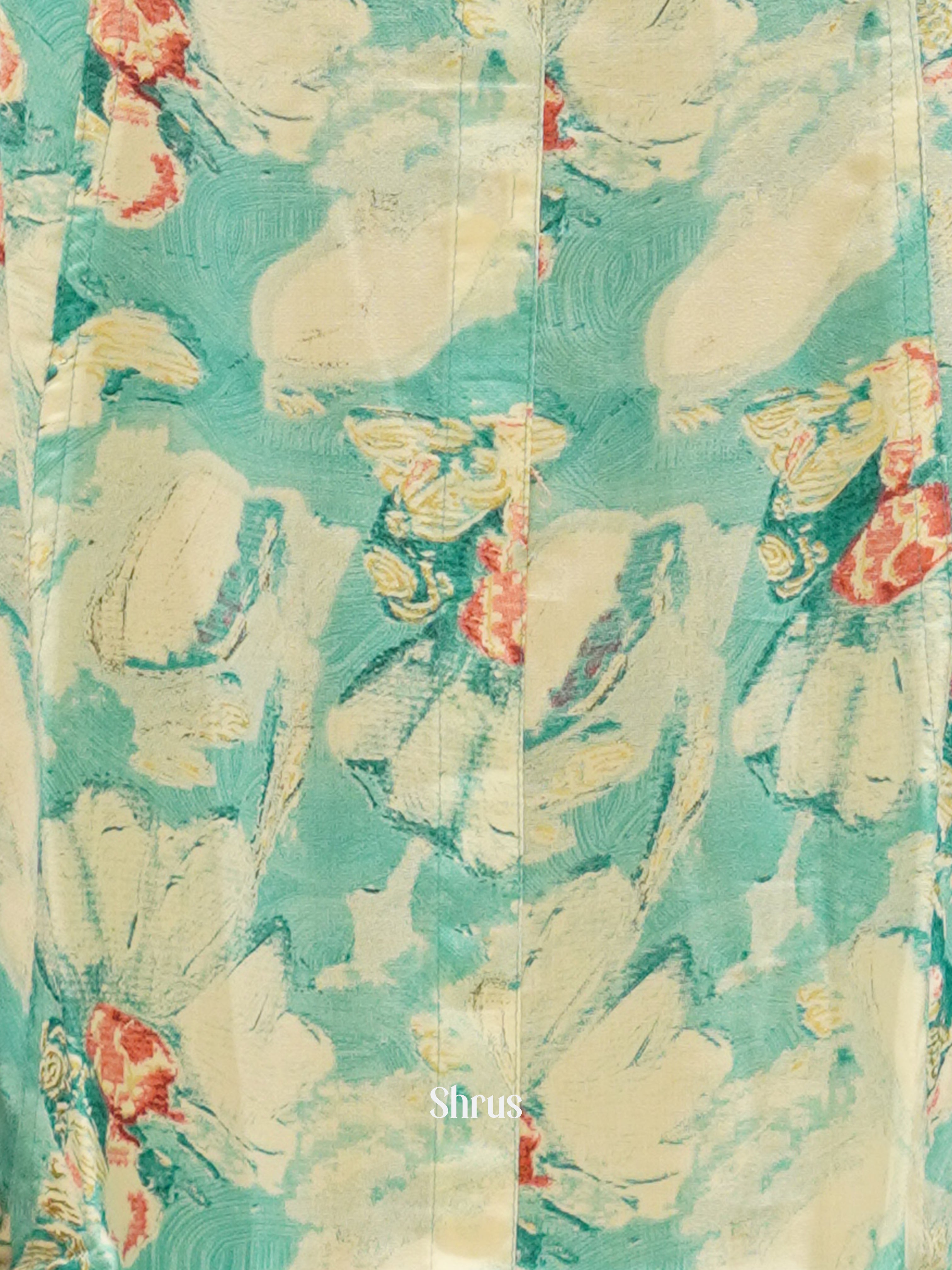 Blue & Cream - Readymade Kurti - Shop on ShrusEternity.com