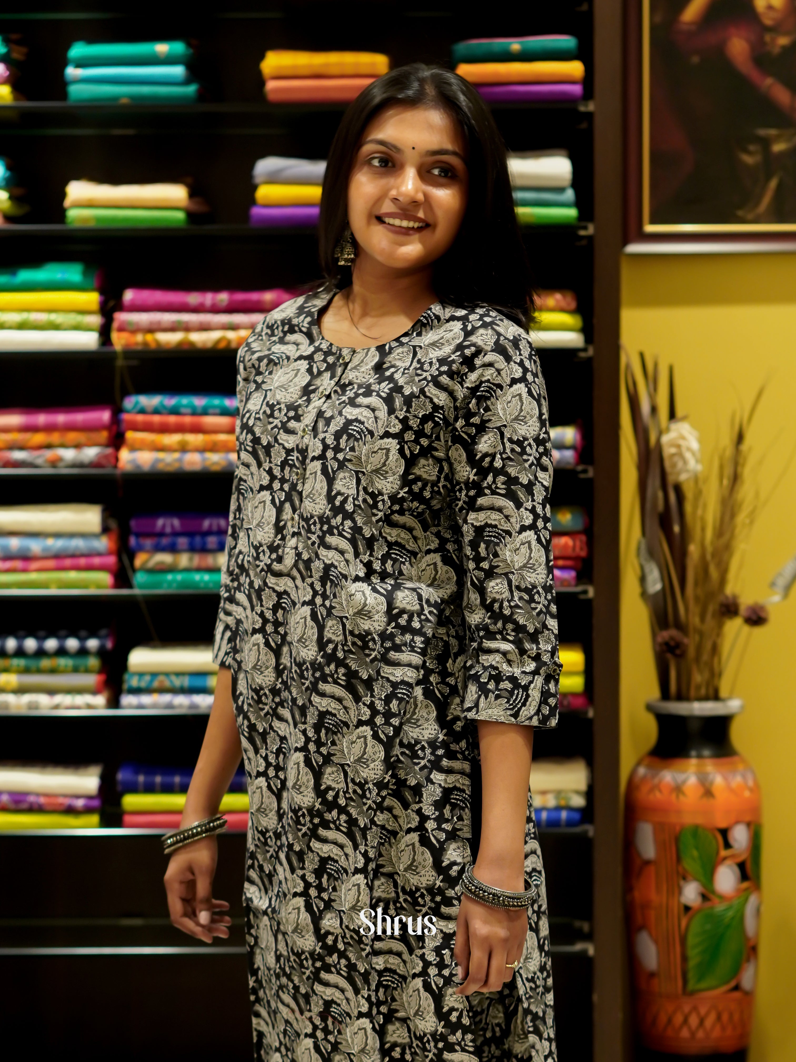 Black - Readymade Kurti - Shop on ShrusEternity.com