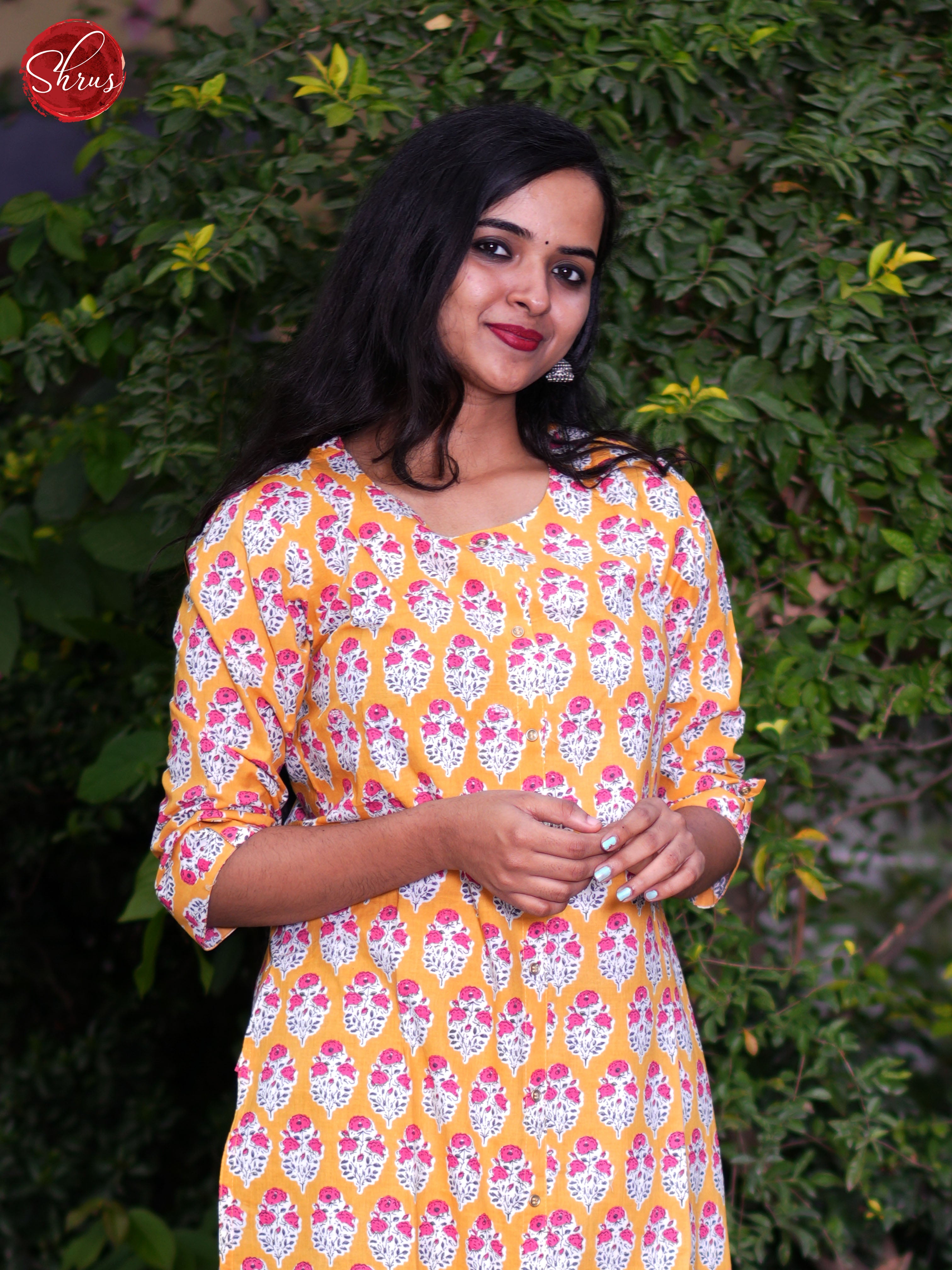 Mustard - Casual Printed Readymade Kurti - Shop on ShrusEternity.com