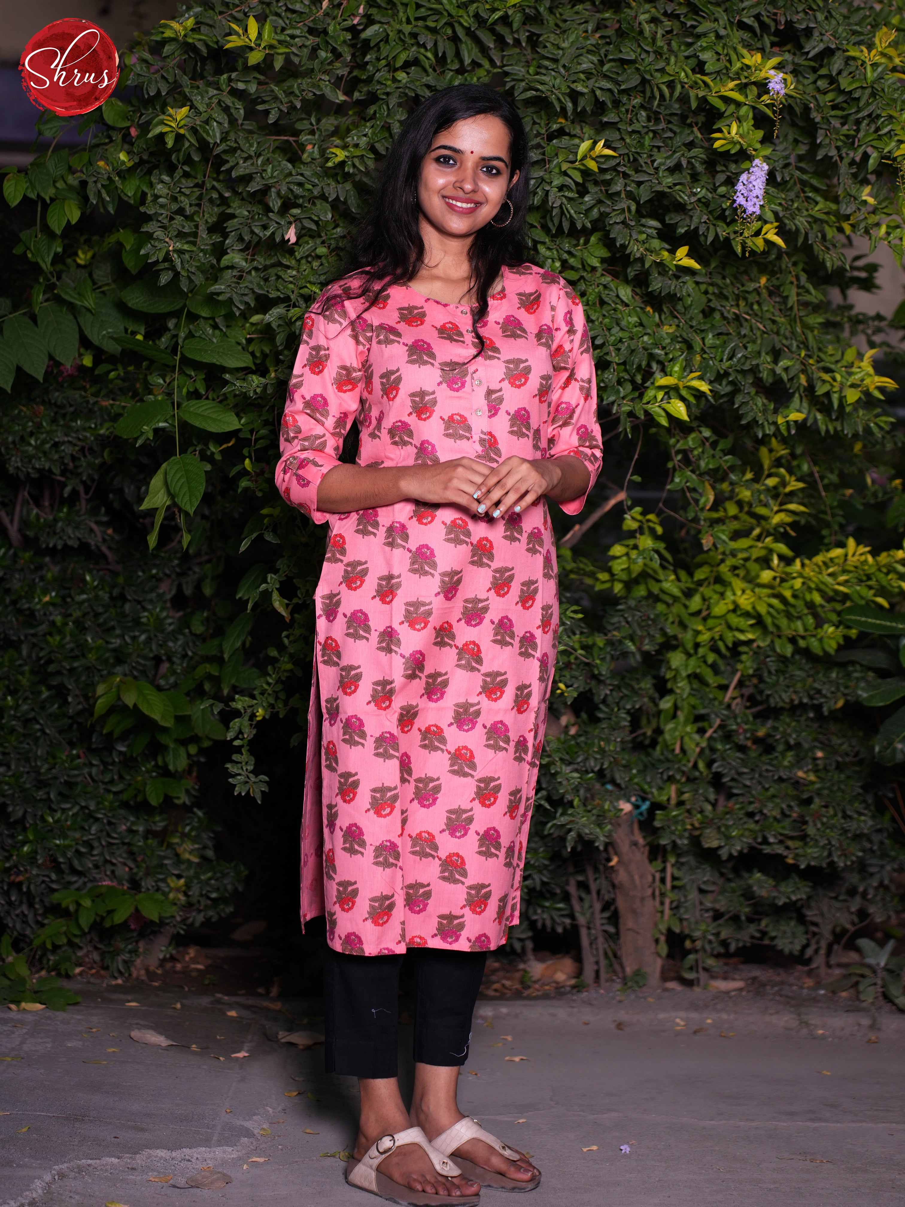 Pink- Readymade Kurti - Shop on ShrusEternity.com