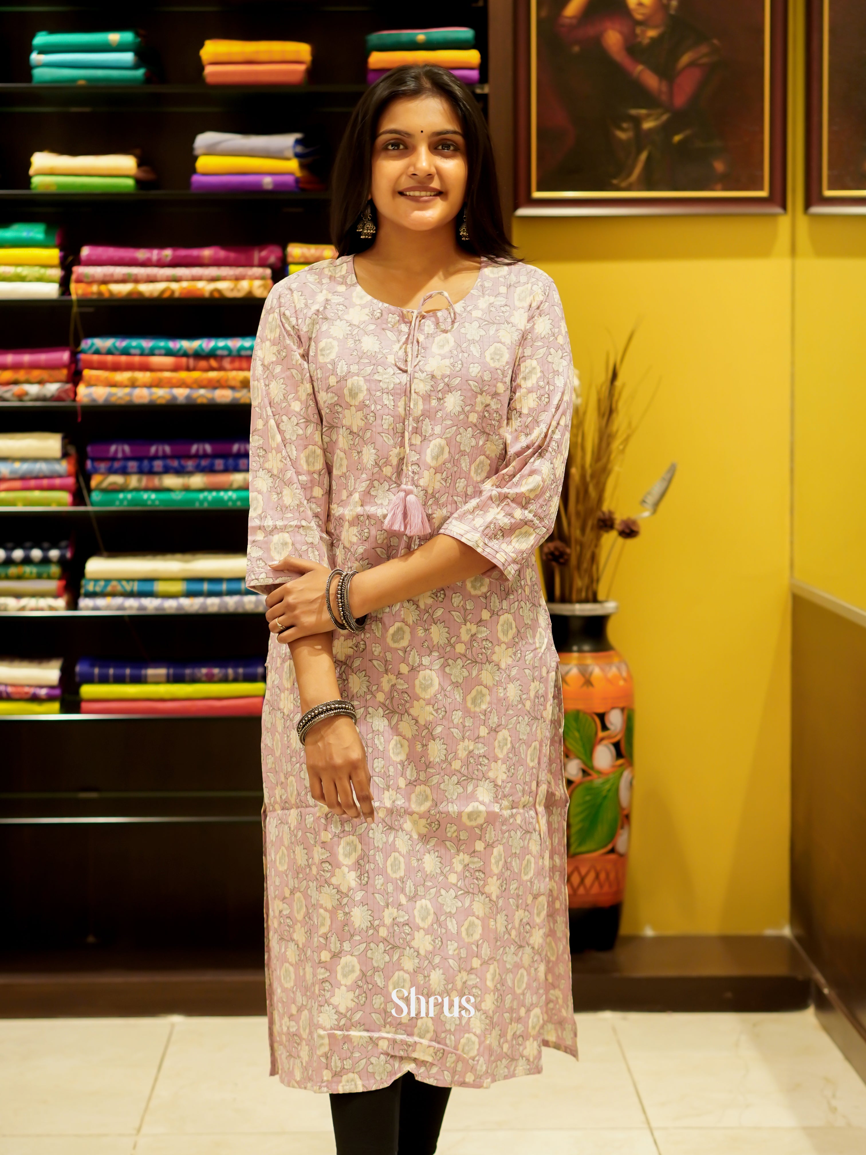 Dusty Pink- ReadyMade Kurti - Shop on ShrusEternity.com