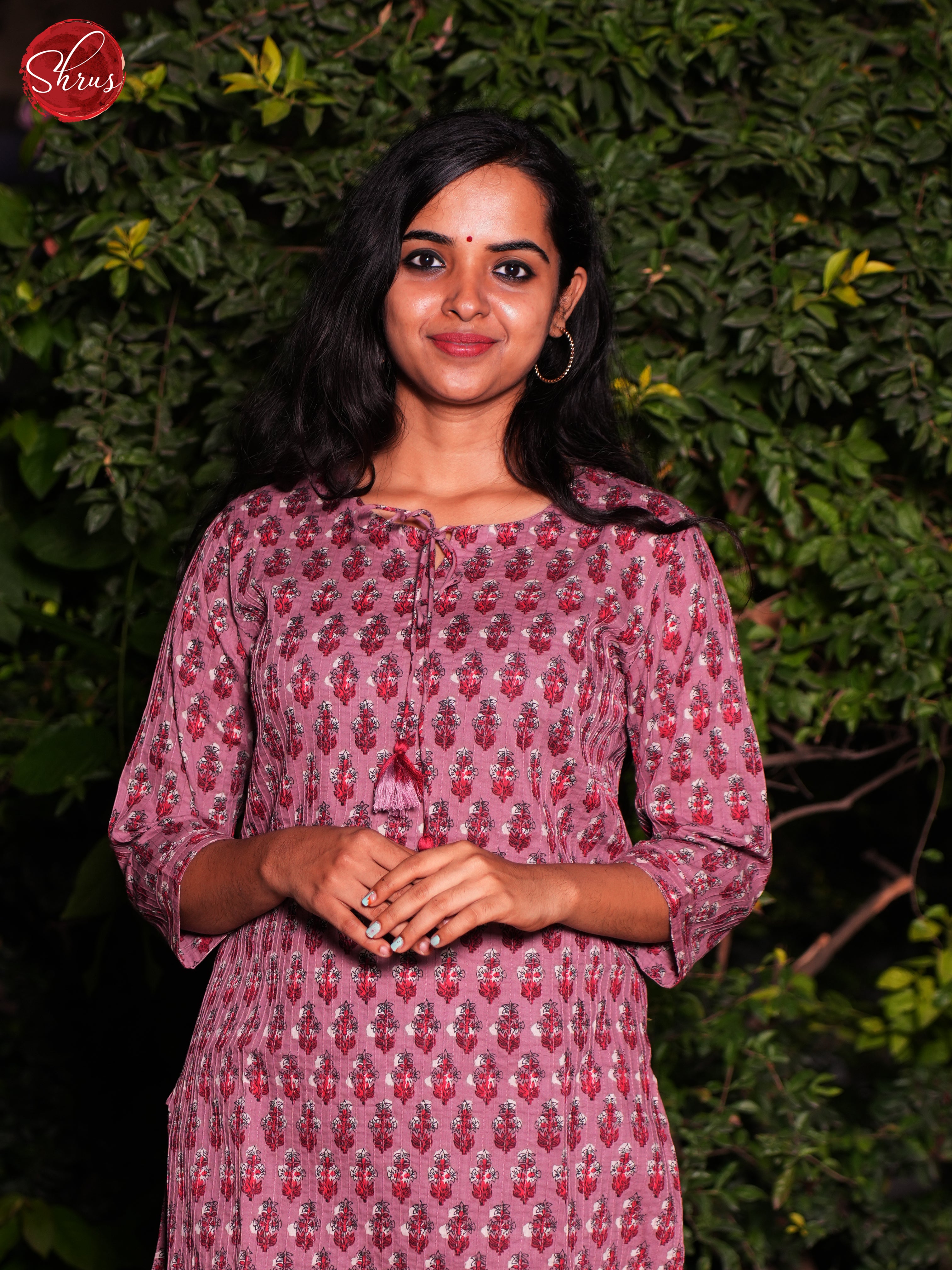 Pink- Casual Printed Readymade Kurti - Shop on ShrusEternity.com