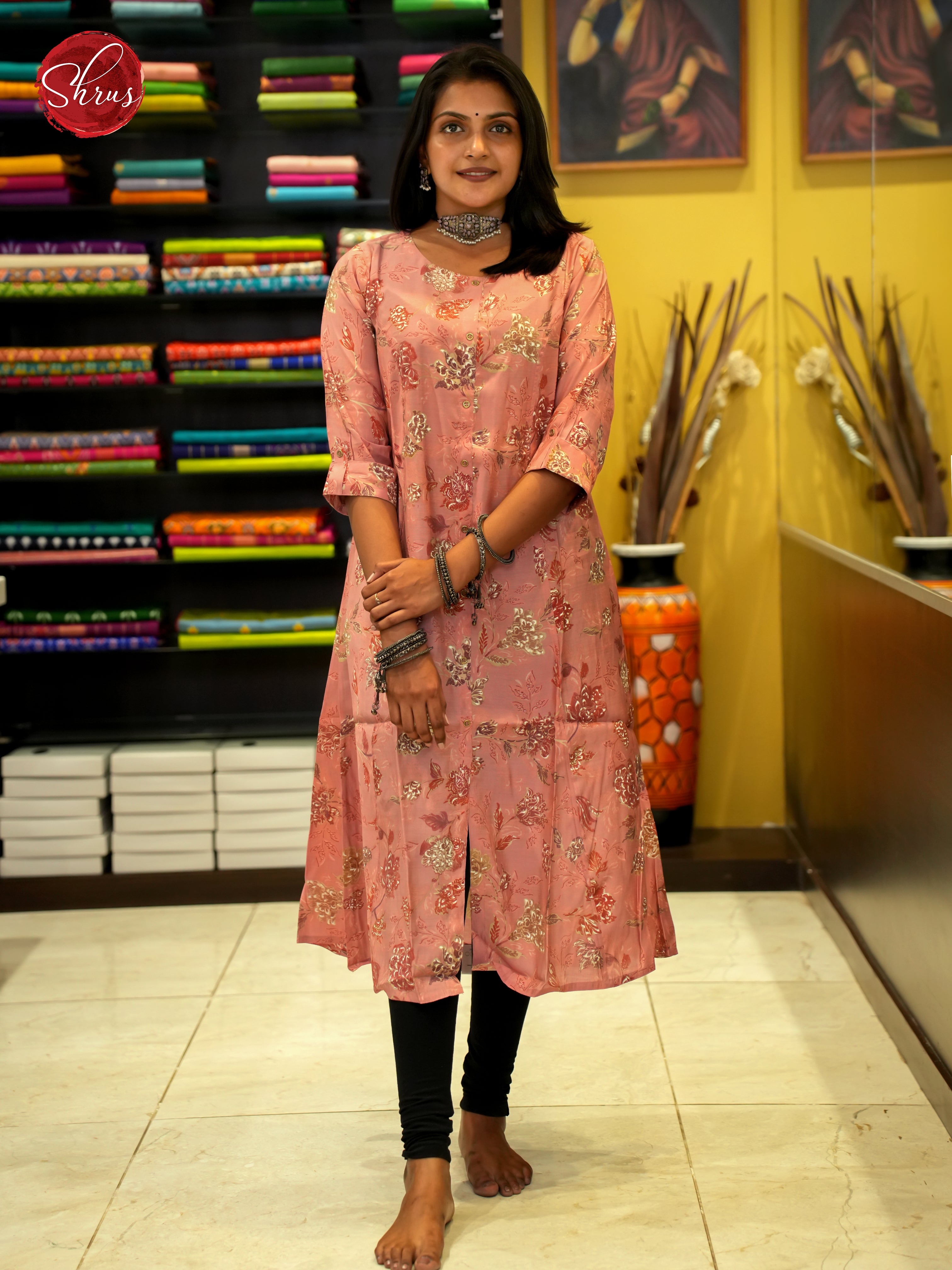 Onion Pink - Readymade Printed Kurti - Shop on ShrusEternity.com