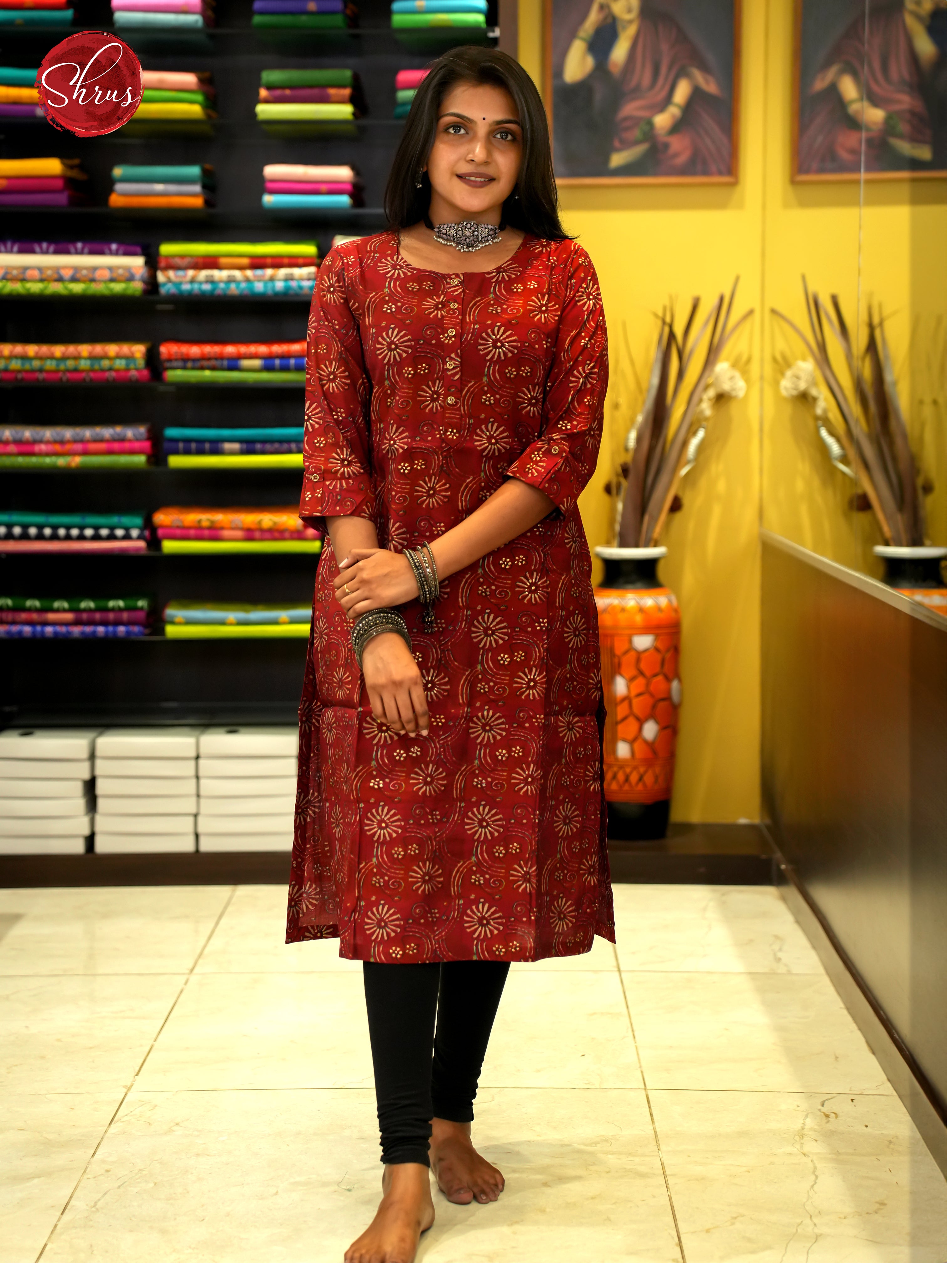 Brick - Readymade Printed Kurti - Shop on ShrusEternity.com