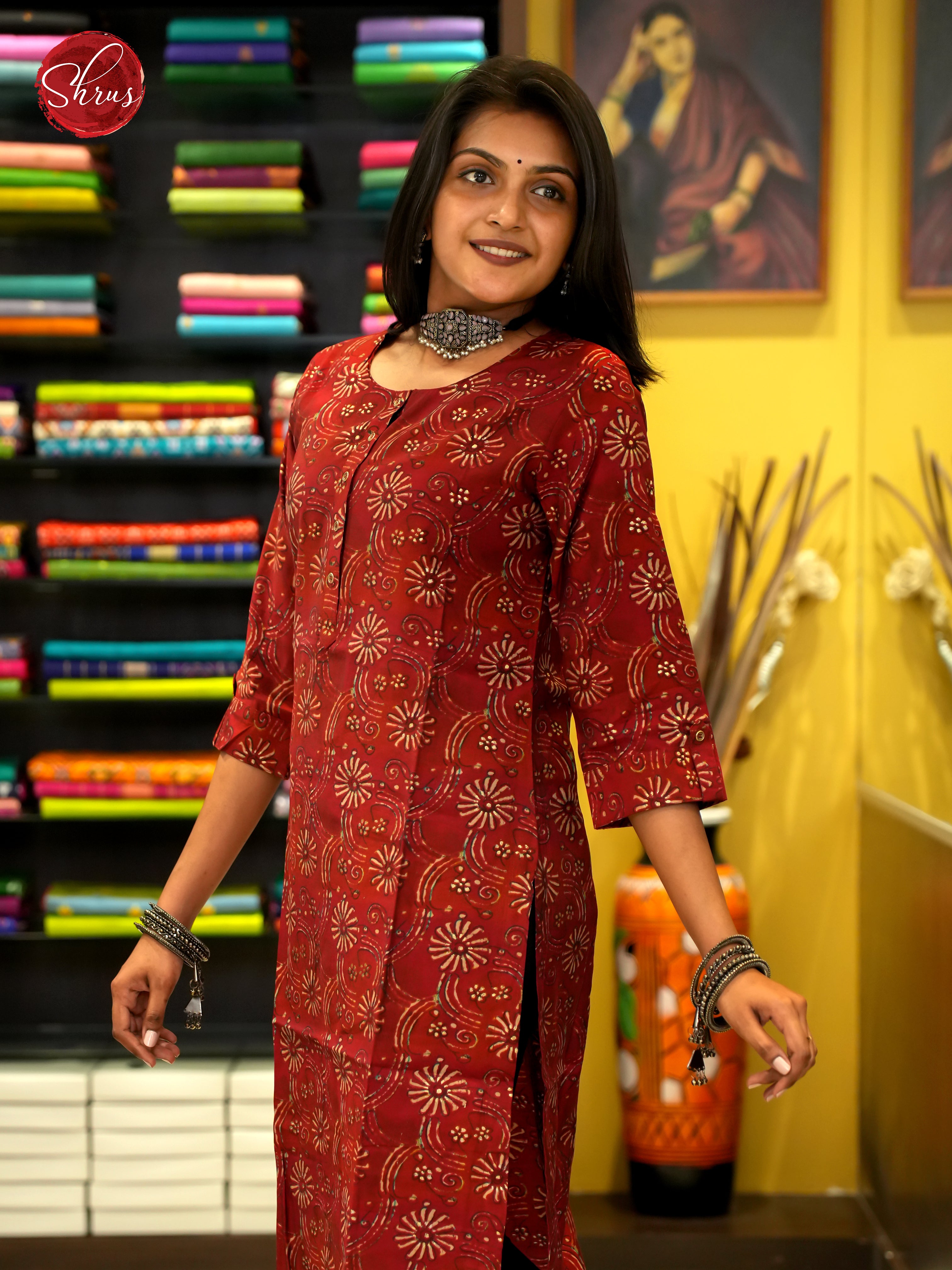 Brick - Readymade Printed Kurti - Shop on ShrusEternity.com