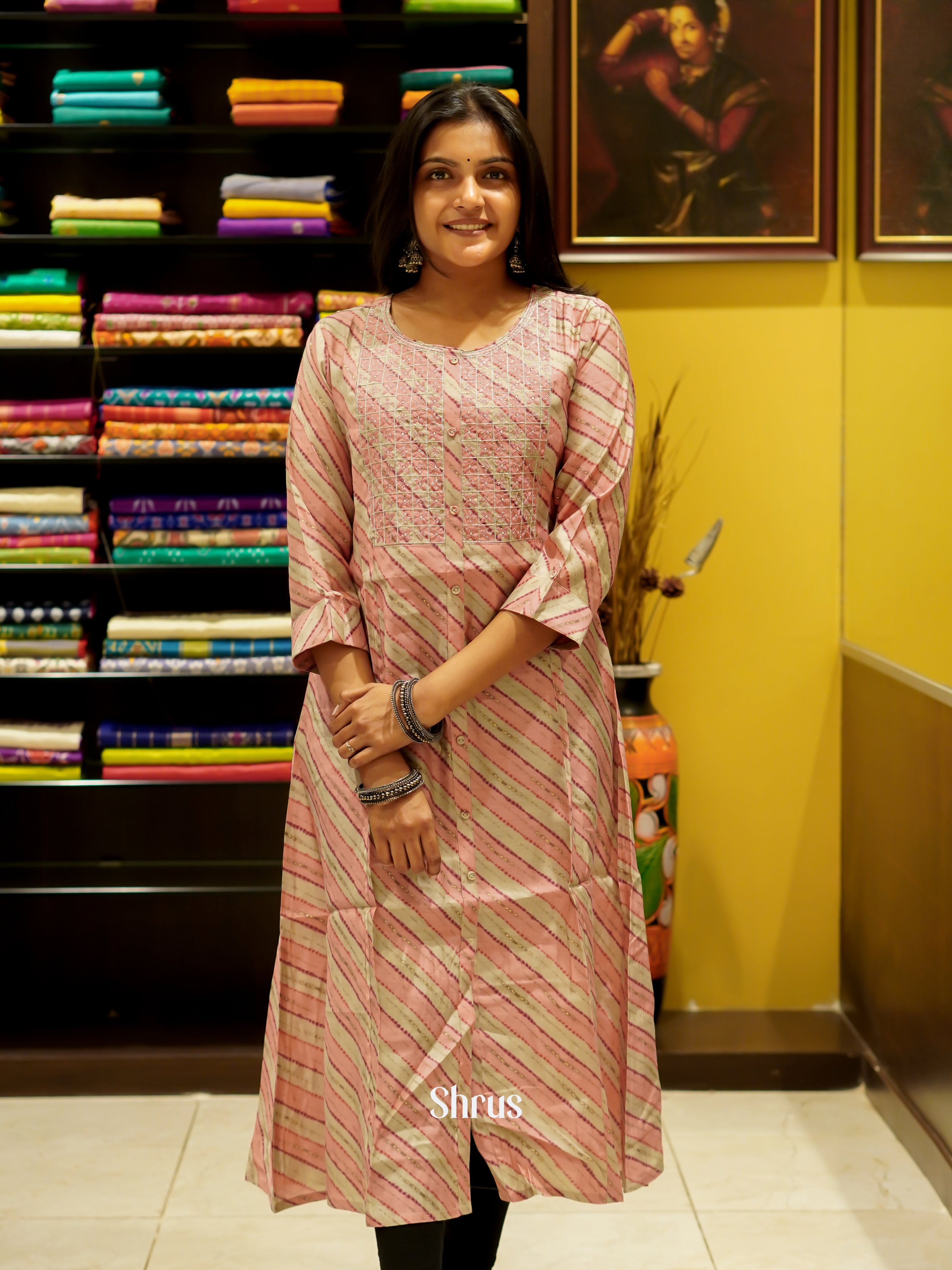 Pink - Readymade Kurti - Shop on ShrusEternity.com