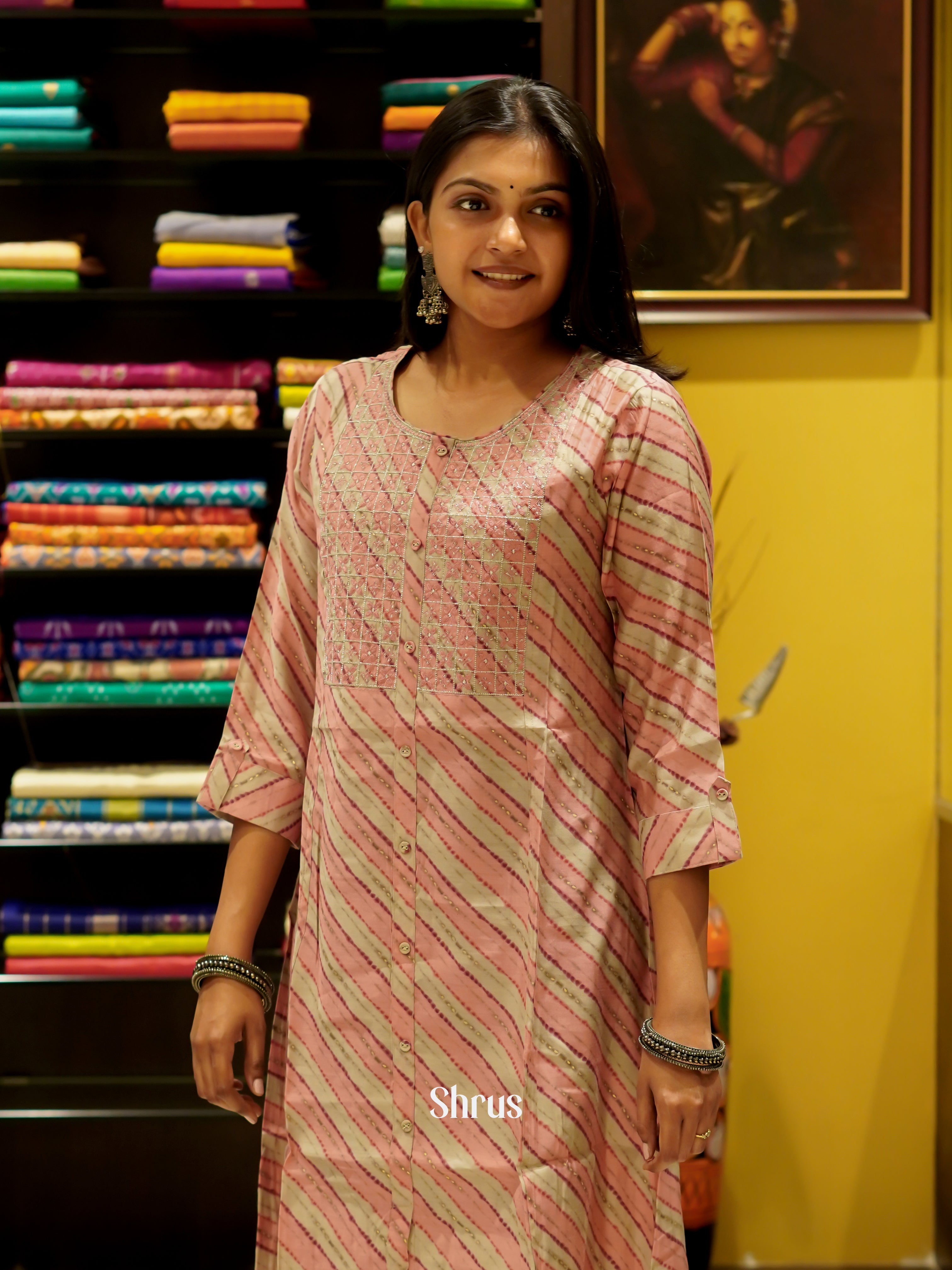 Pink - Readymade Kurti - Shop on ShrusEternity.com