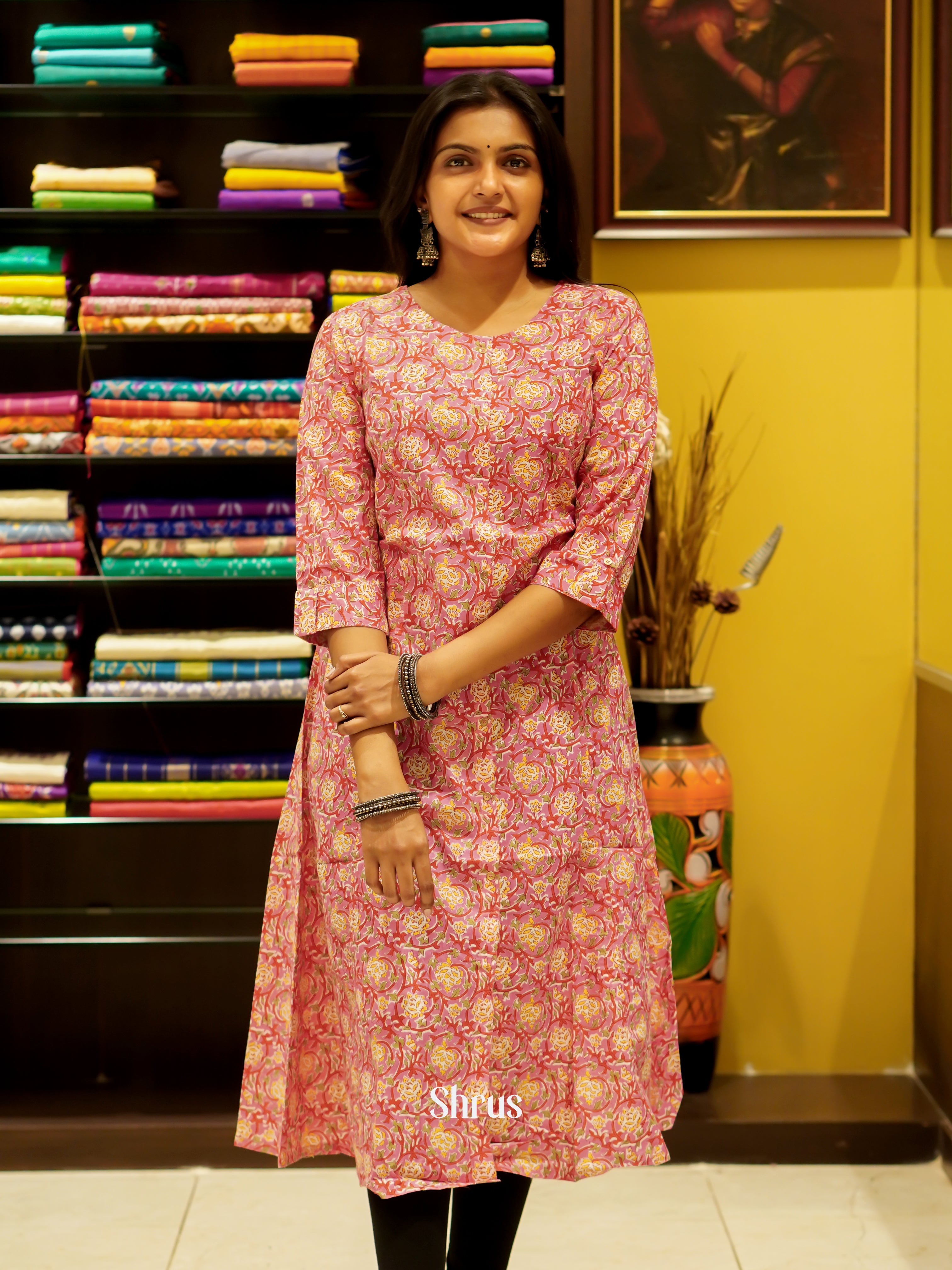 Pink - Readymade Kurti - Shop on ShrusEternity.com