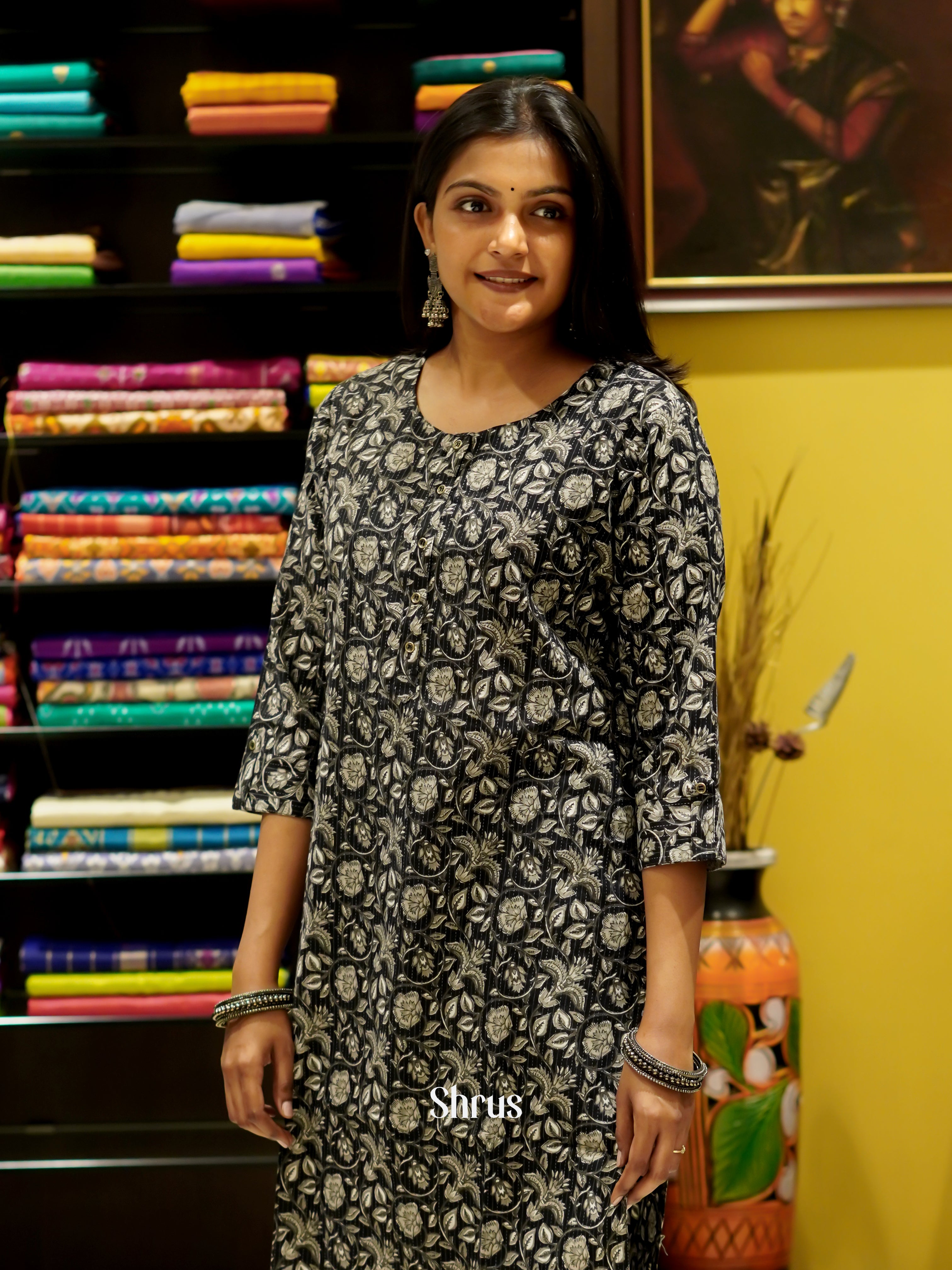 Black - Readymade Kurti - Shop on ShrusEternity.com