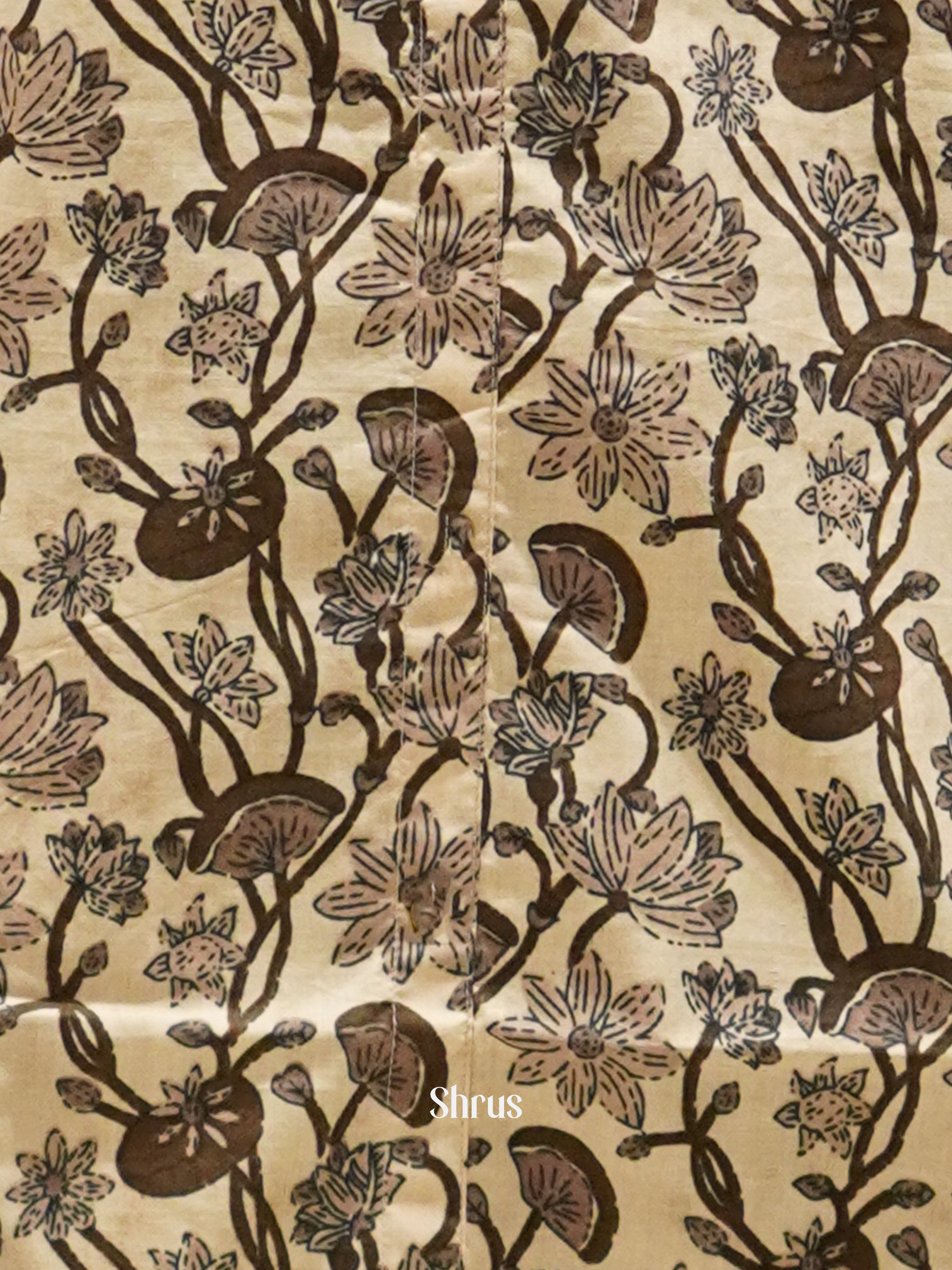 Cream & Brown - Readymade Kurti - Shop on ShrusEternity.com