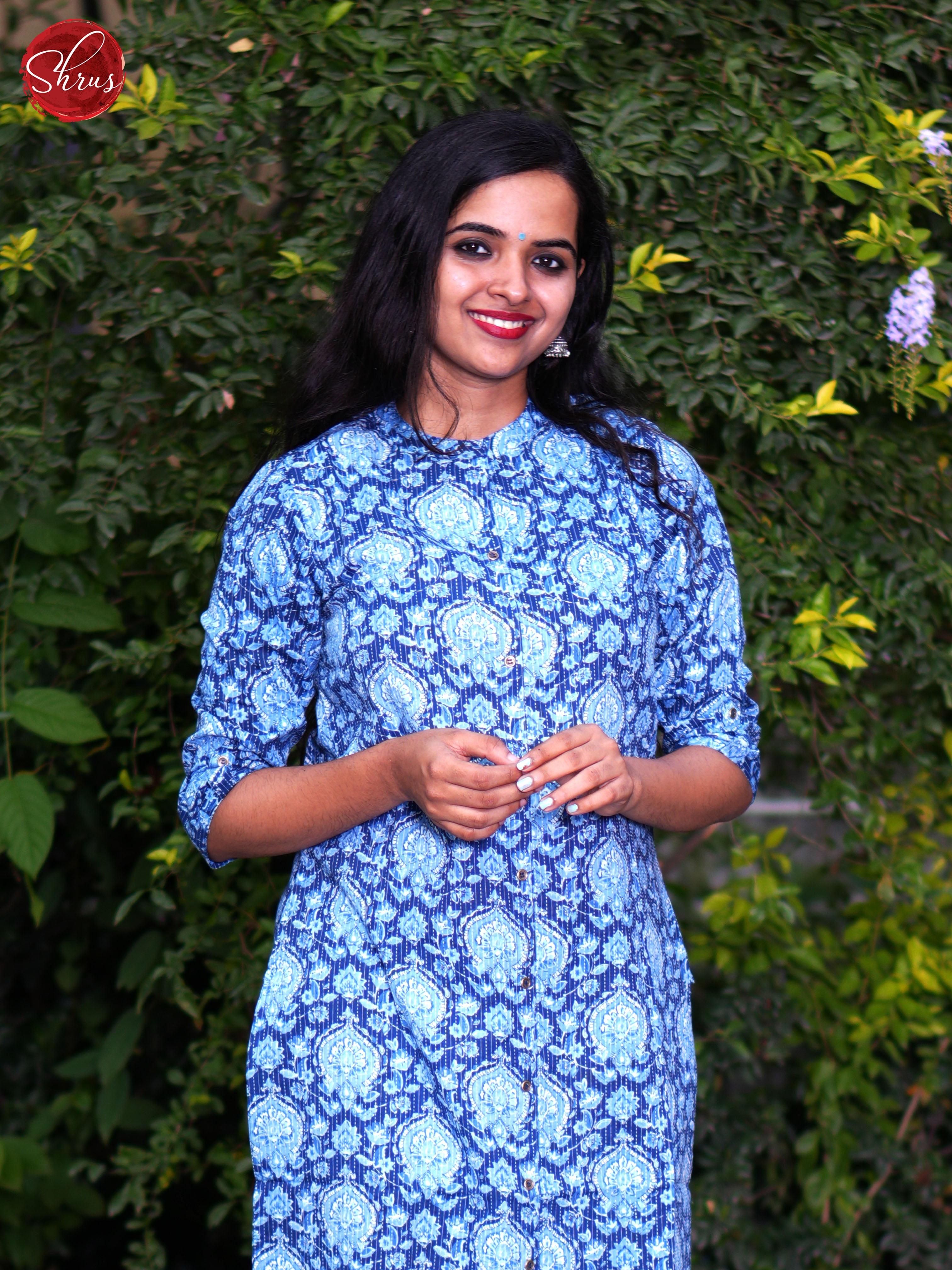 Blue - Readymade Kurti - Shop on ShrusEternity.com