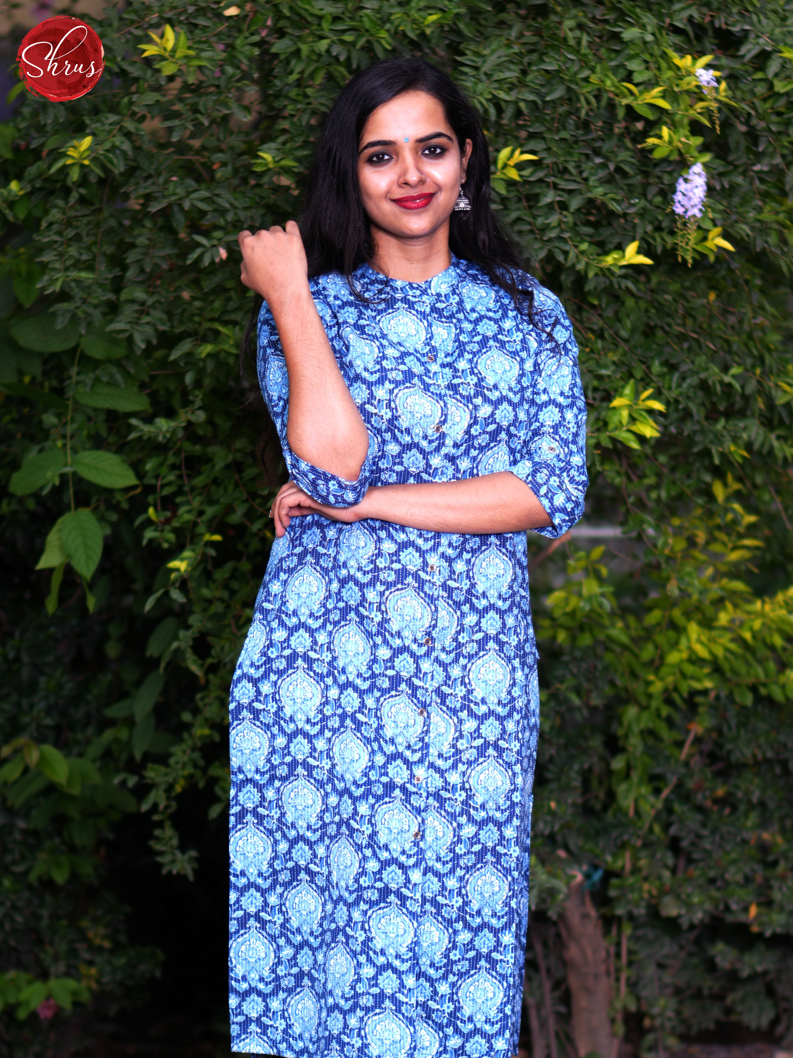 Blue - Readymade Kurti - Shop on ShrusEternity.com