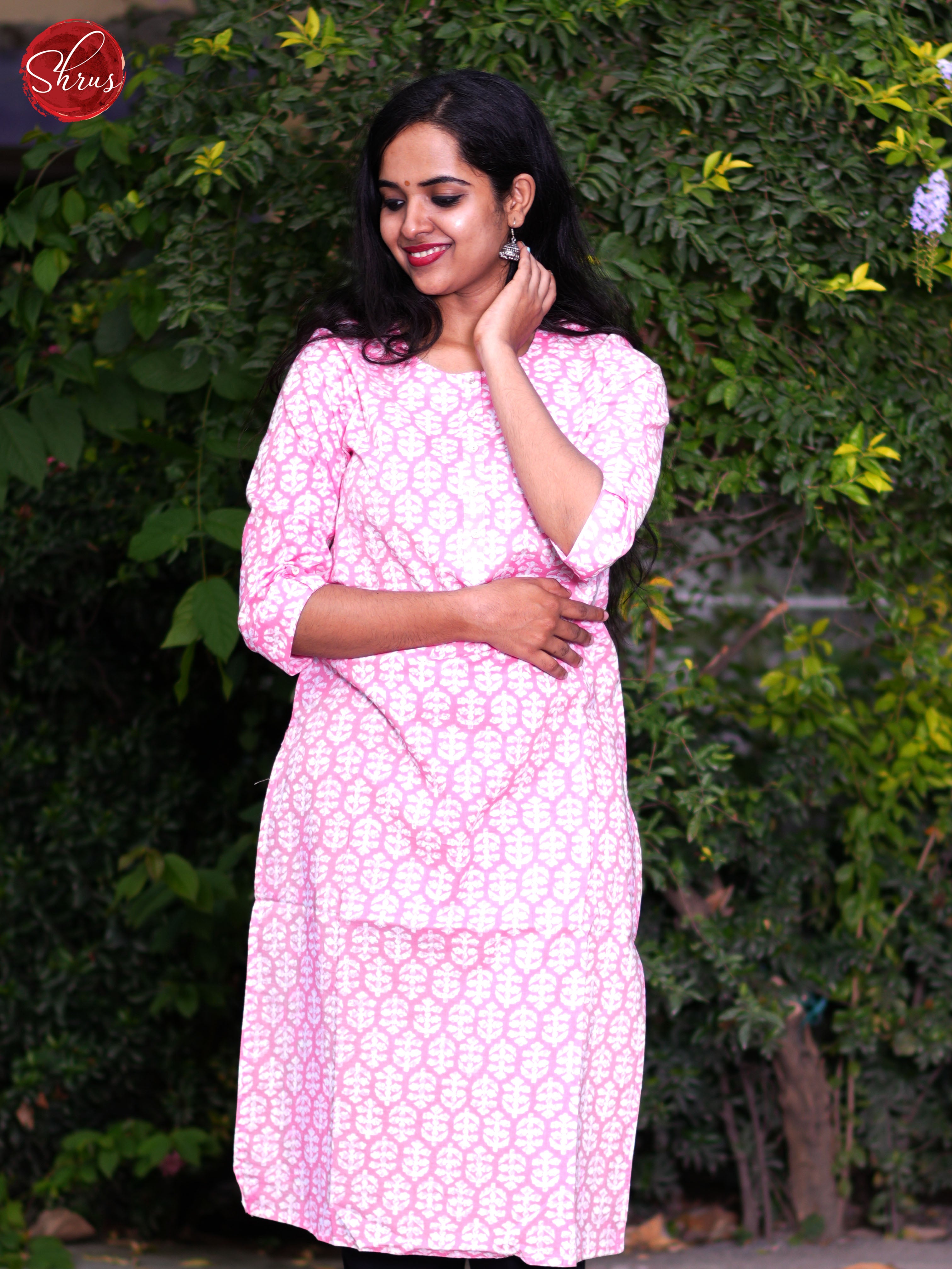 Pink - Readymade Kurti - Shop on ShrusEternity.com