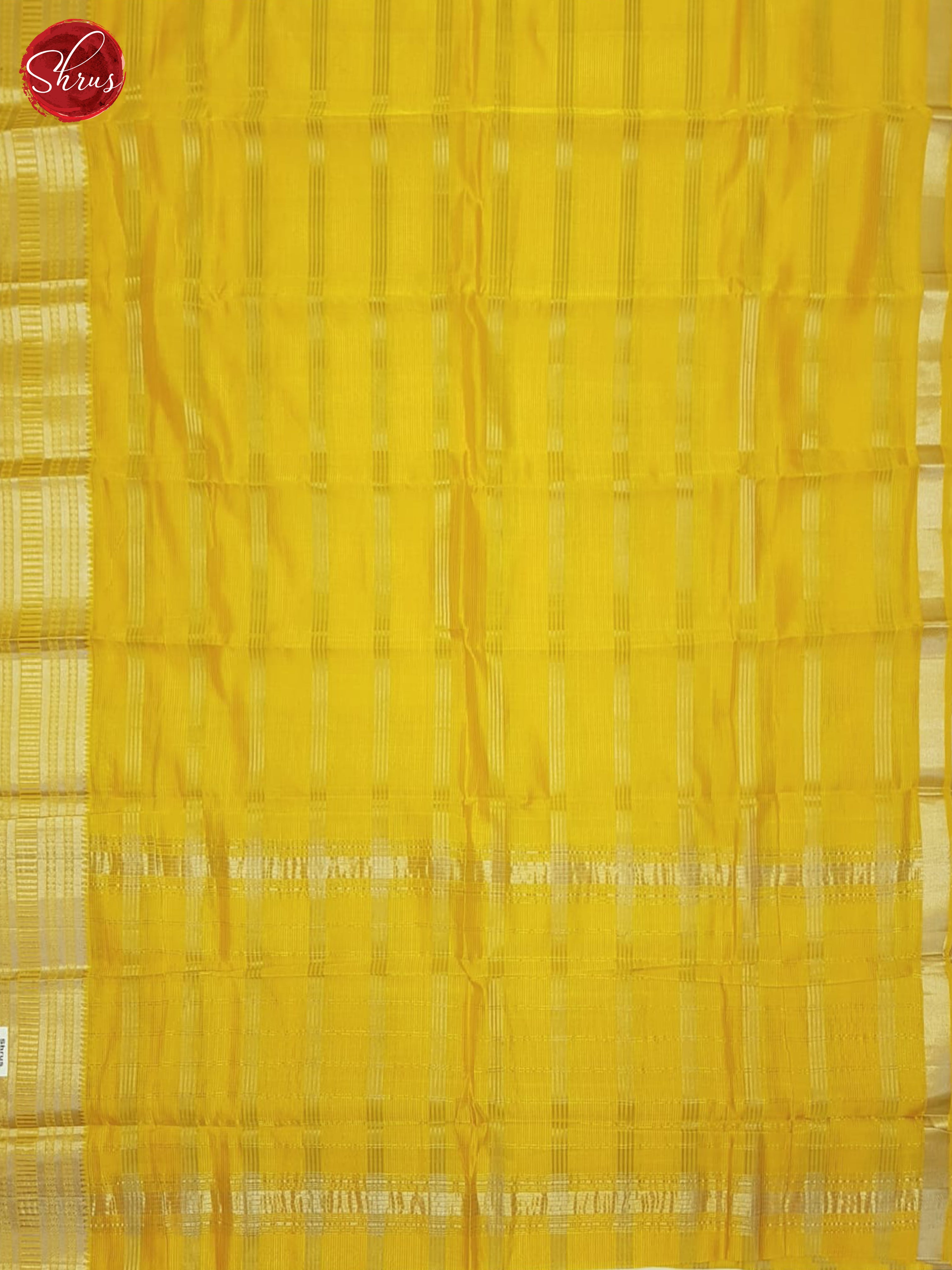 Yellow(Single tone)-Mangalagiri silk cotton saree - Shop on ShrusEternity.com
