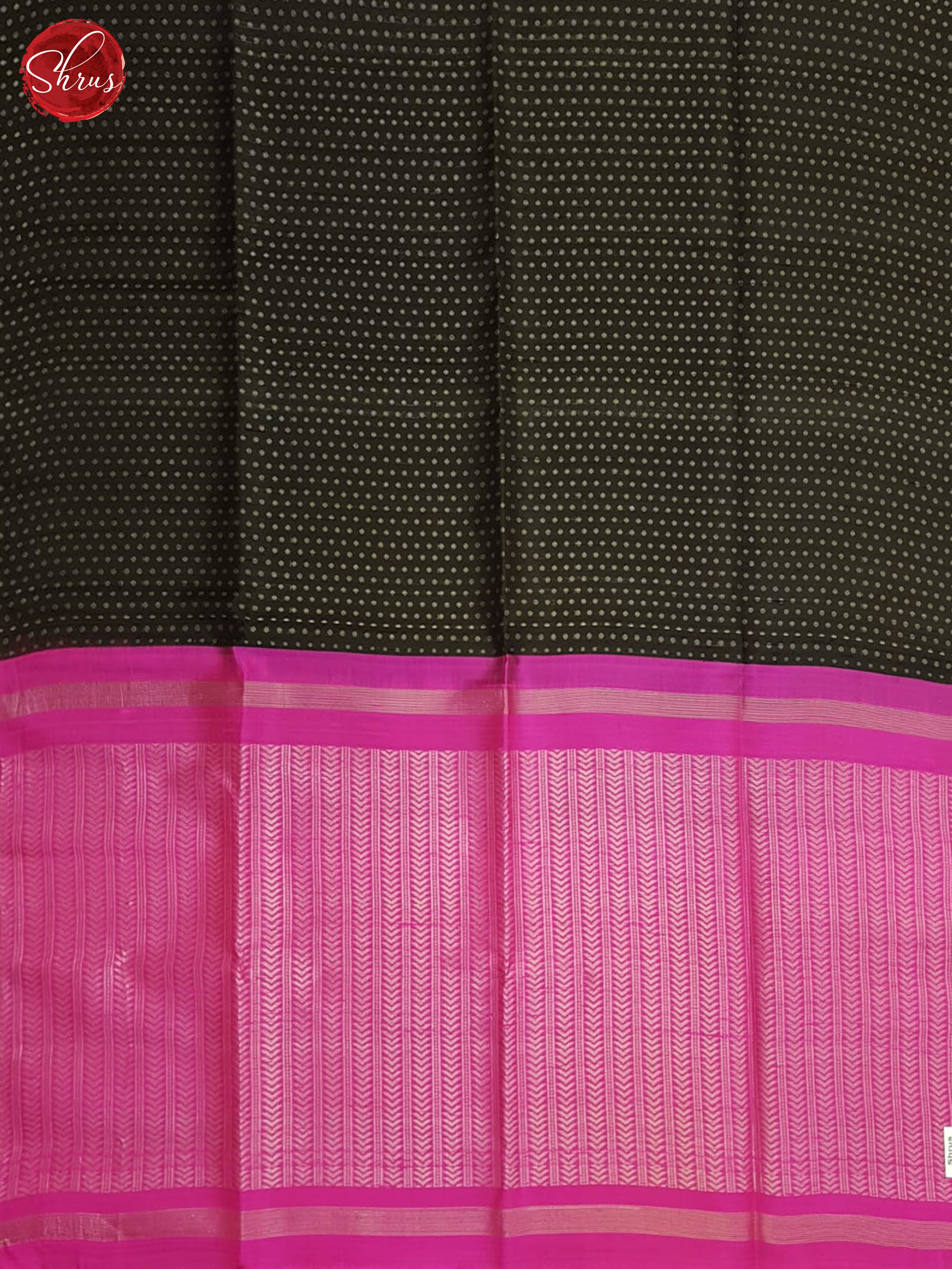 Black and pink - Raw Silk Saree - Shop on ShrusEternity.com