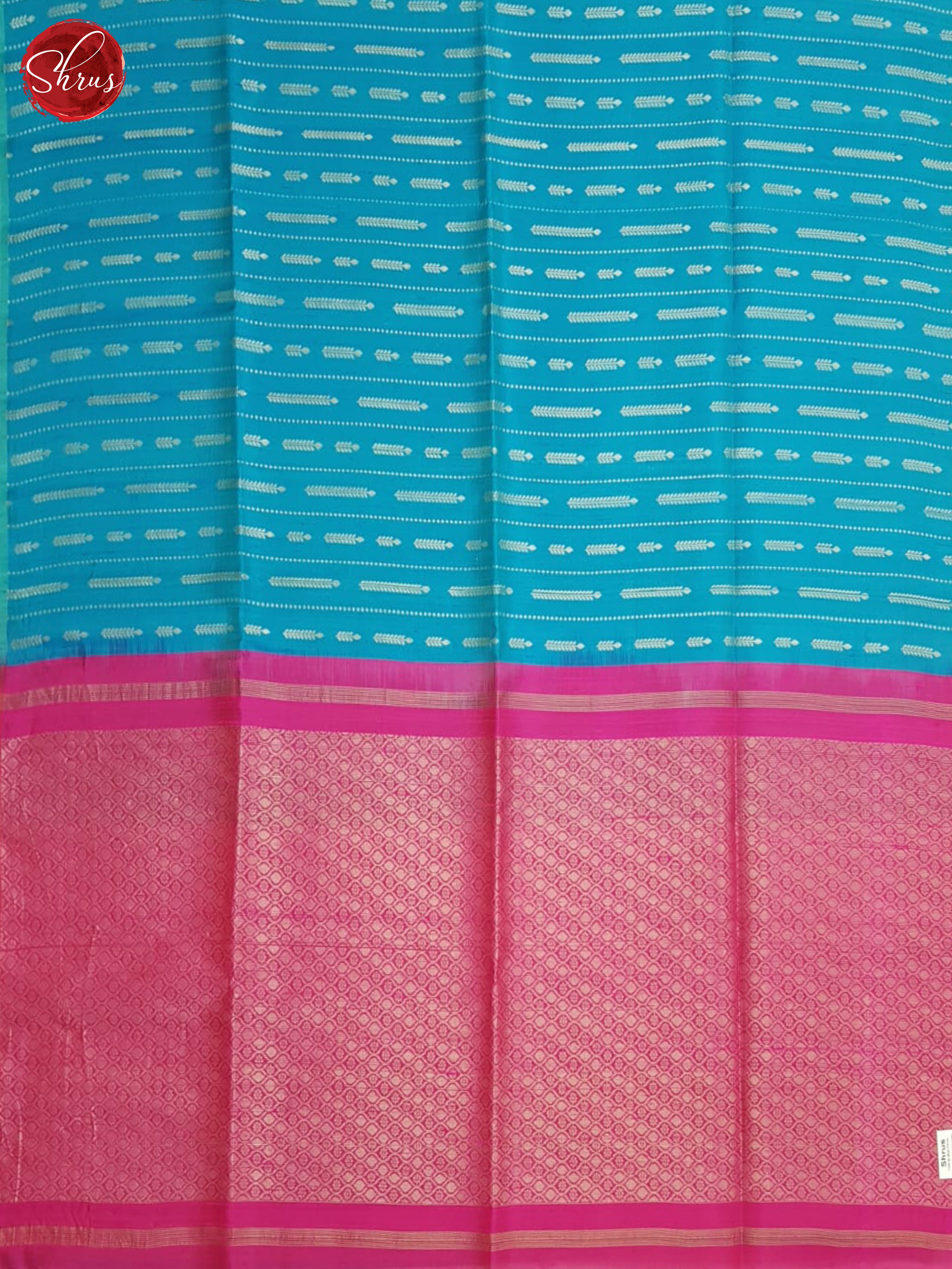 Blue and Pink - Raw Silk Saree - Shop on ShrusEternity.com