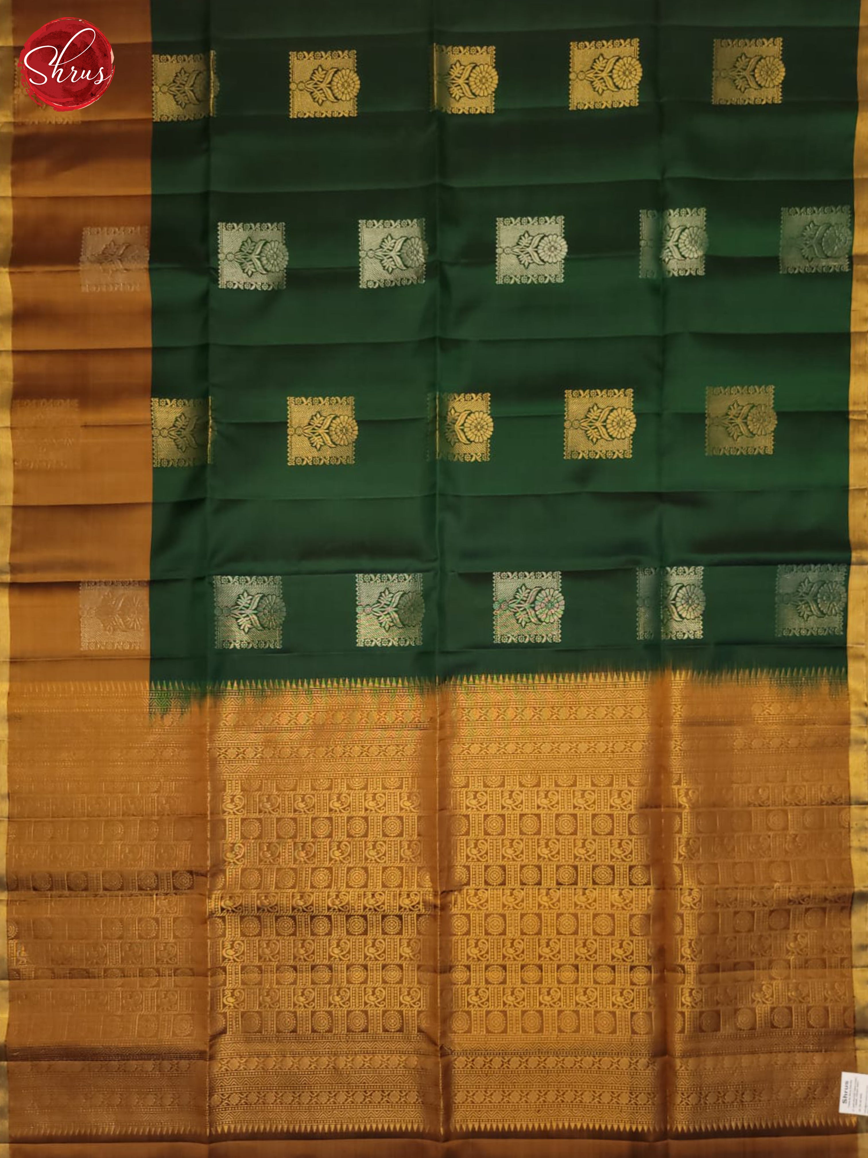 Green And Brown- Soft Silk Saree - Shop on ShrusEternity.com