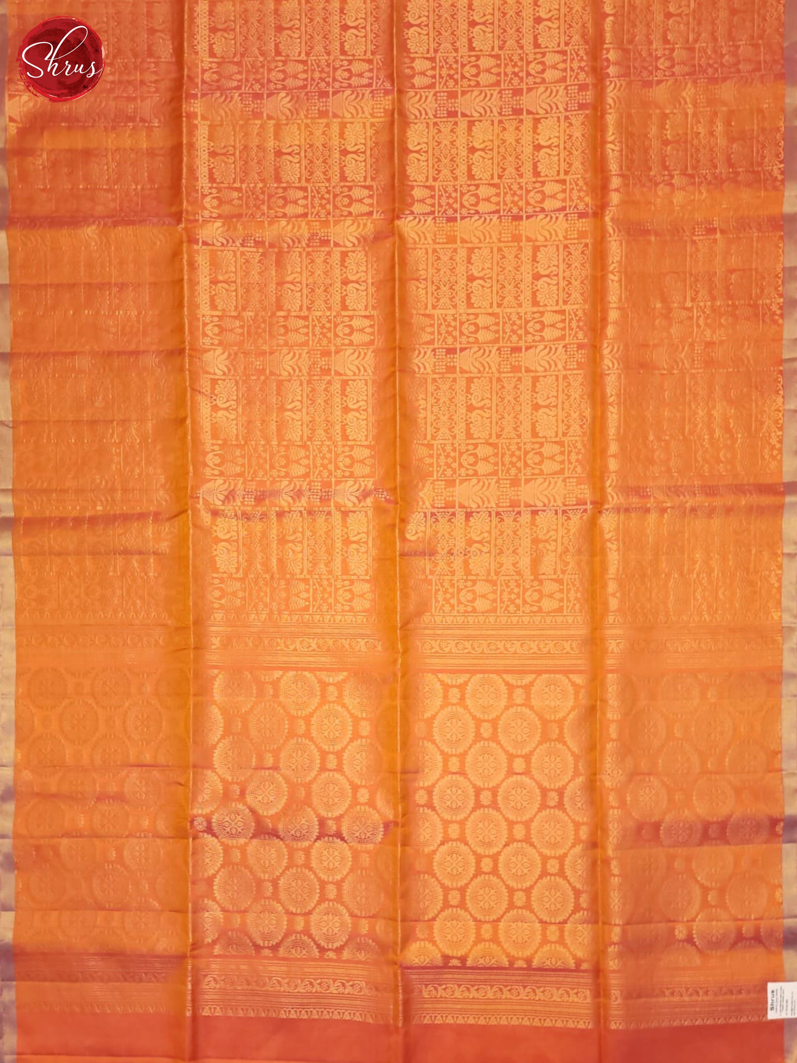Orangish Pink(Single Tone)- Soft Silk saree - Shop on ShrusEternity.com