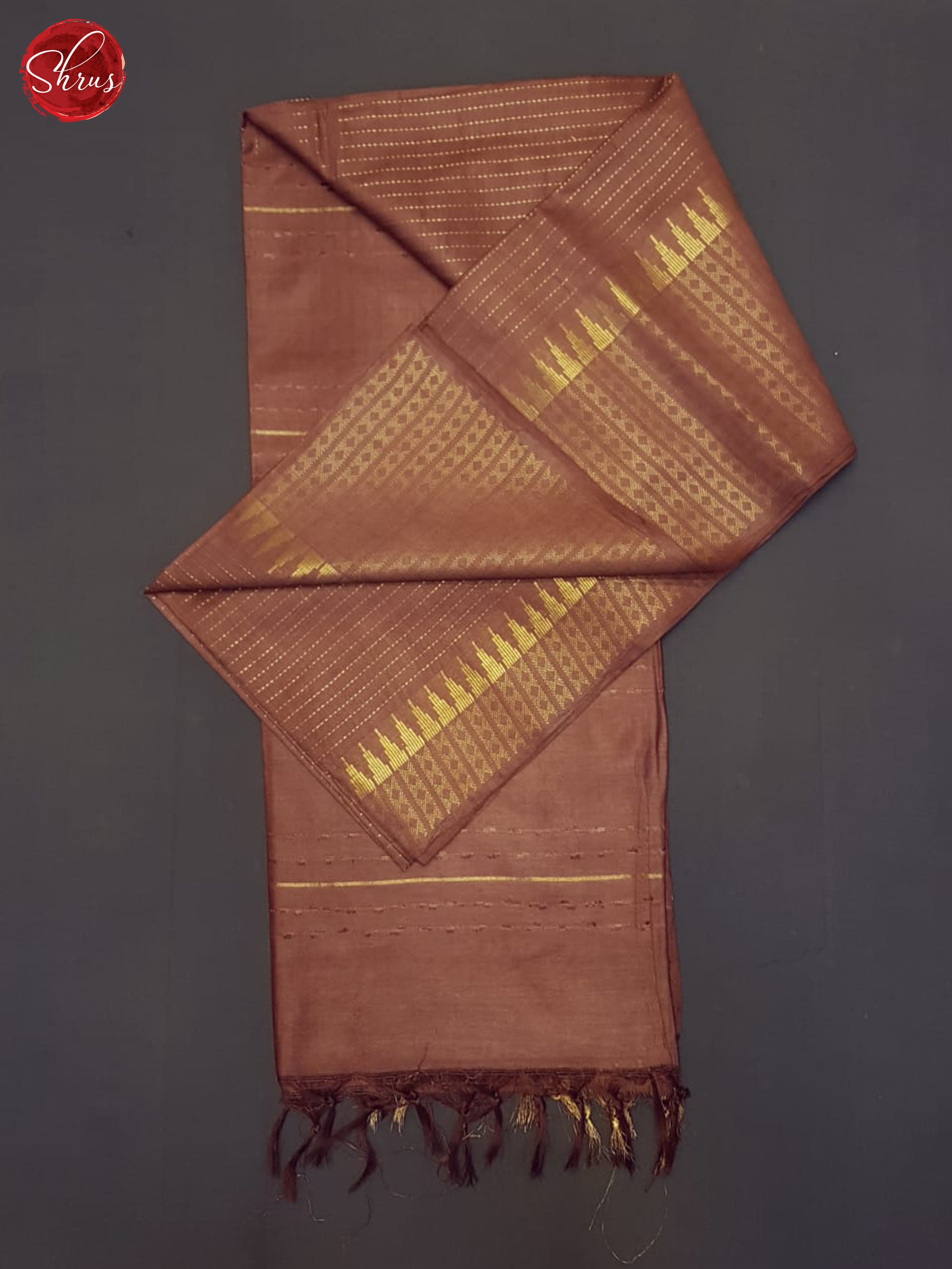 Brown(Single Tone)- Semi Tussar Sraee - Shop on ShrusEternity.com