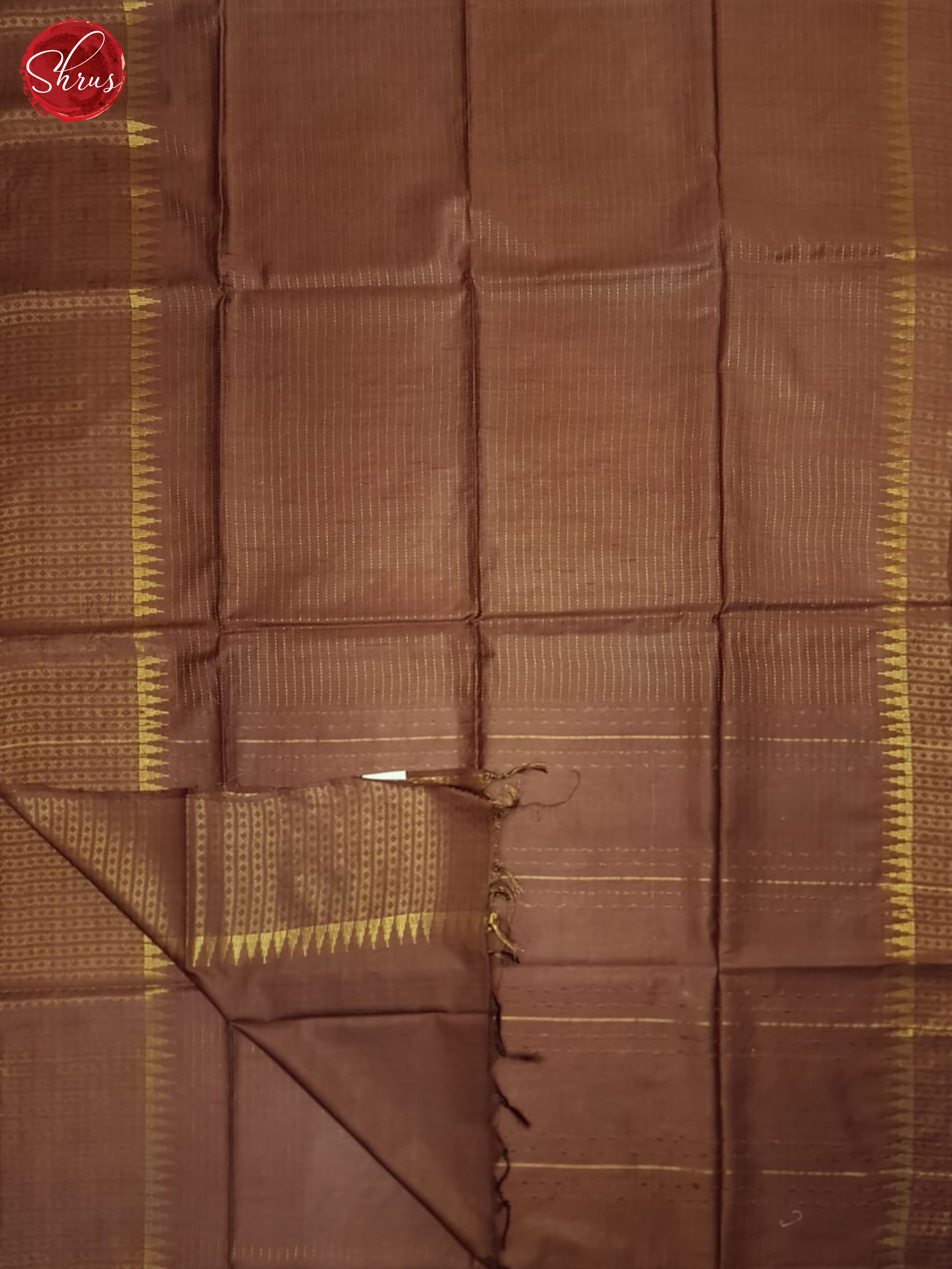 Brown(Single Tone)- Semi Tussar Sraee - Shop on ShrusEternity.com