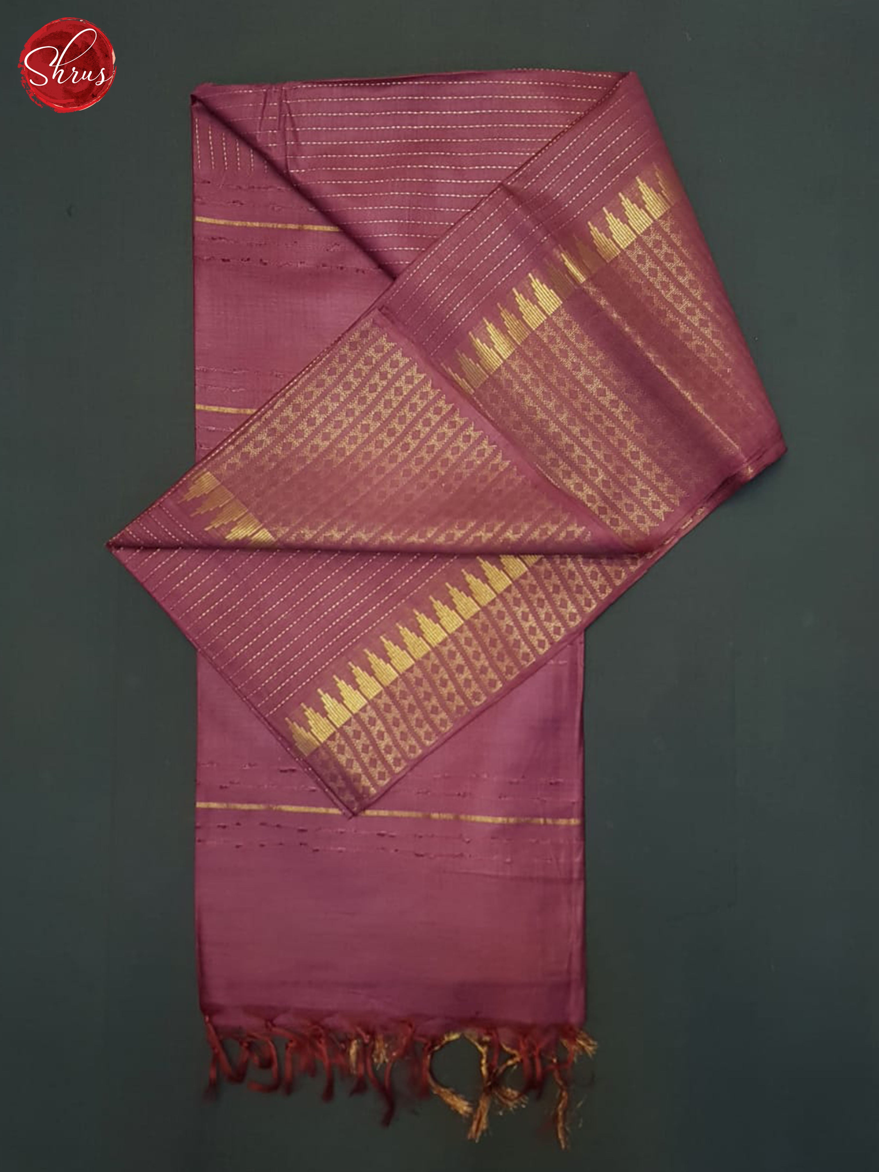 Wine(Single Tone)- Semi Tussar Saree - Shop on ShrusEternity.com