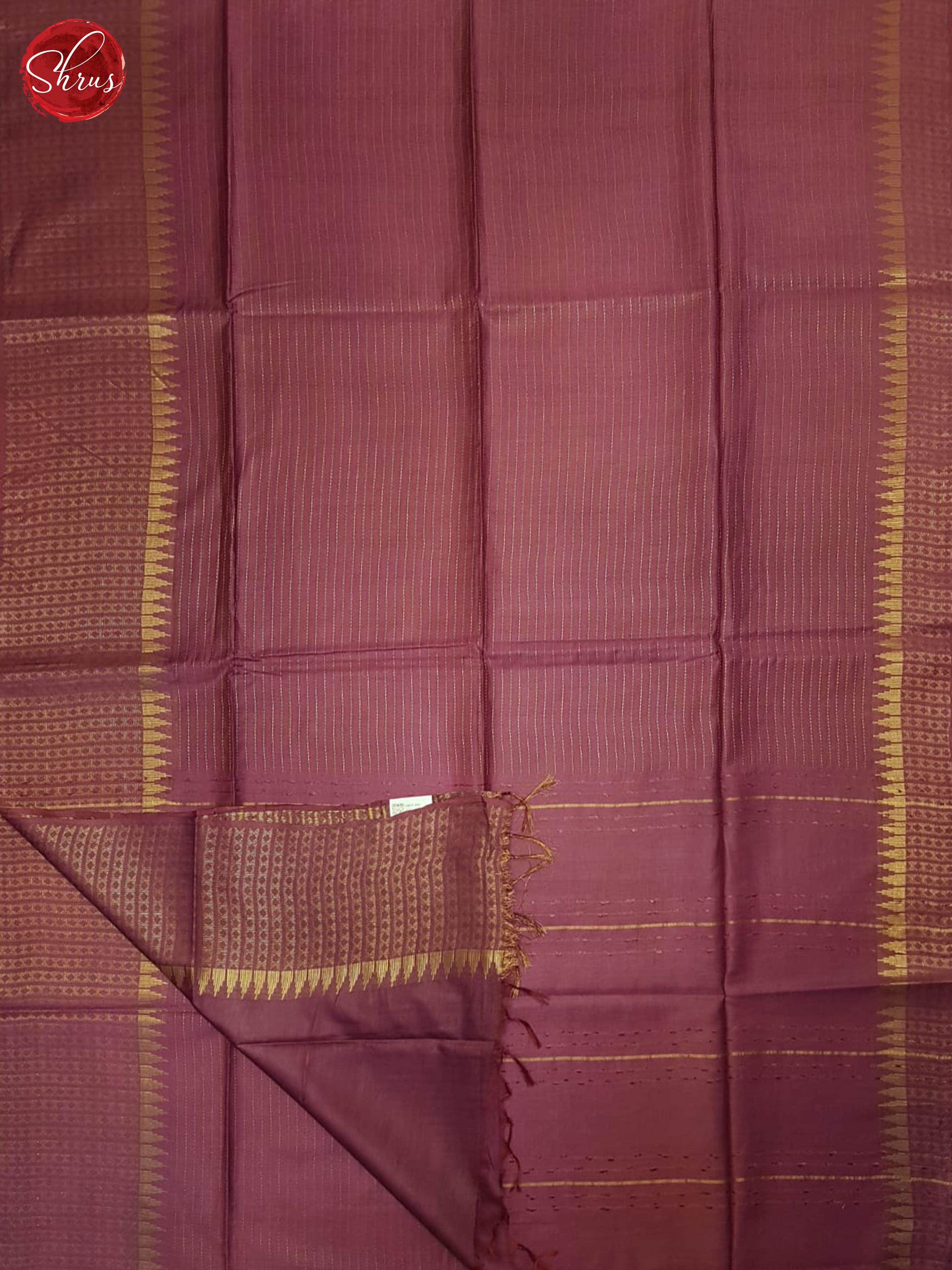 Wine(Single Tone)- Semi Tussar Saree - Shop on ShrusEternity.com