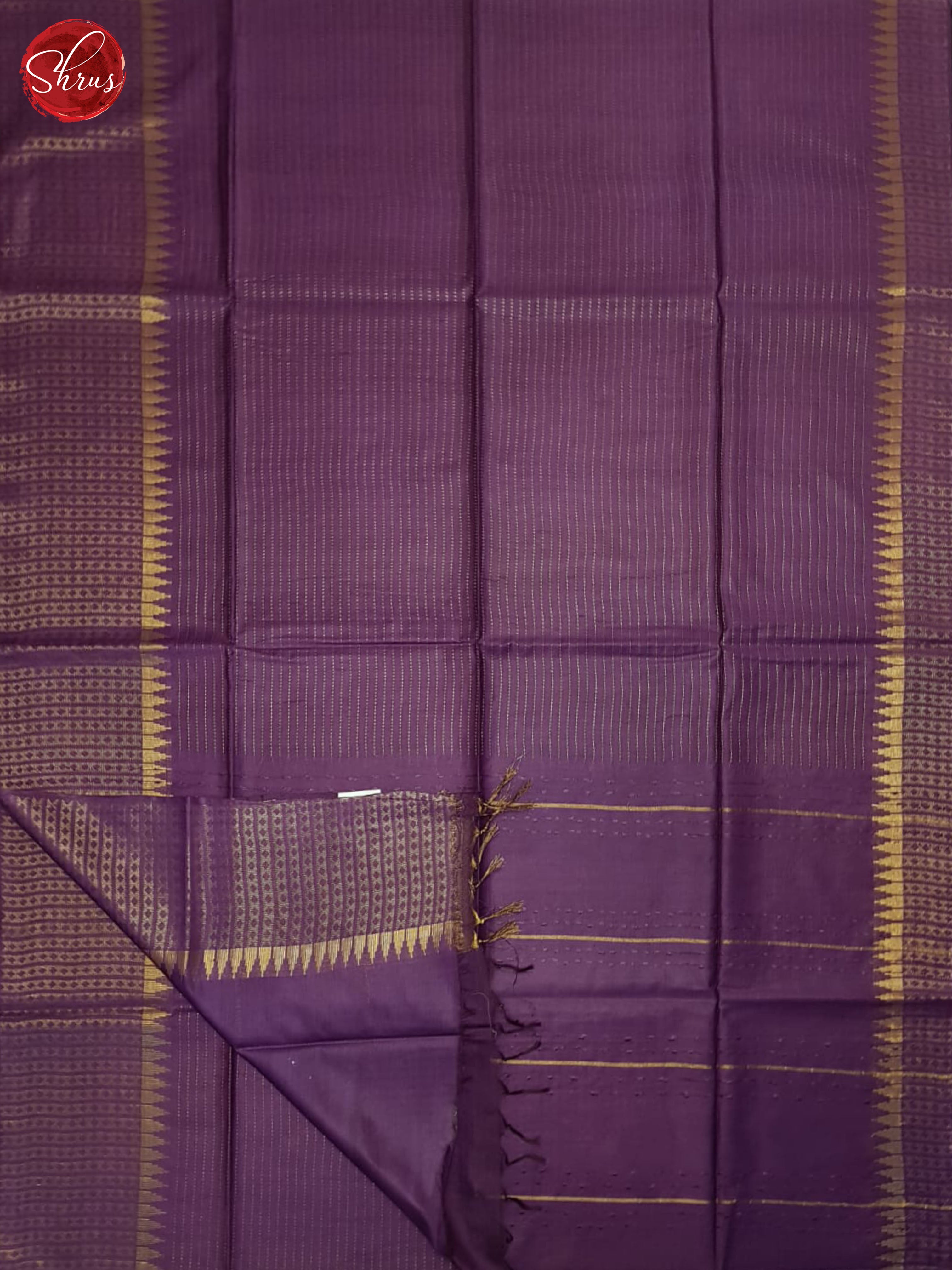 Wine(Single Tone)- Semi Tussar Saree - Shop on ShrusEternity.com