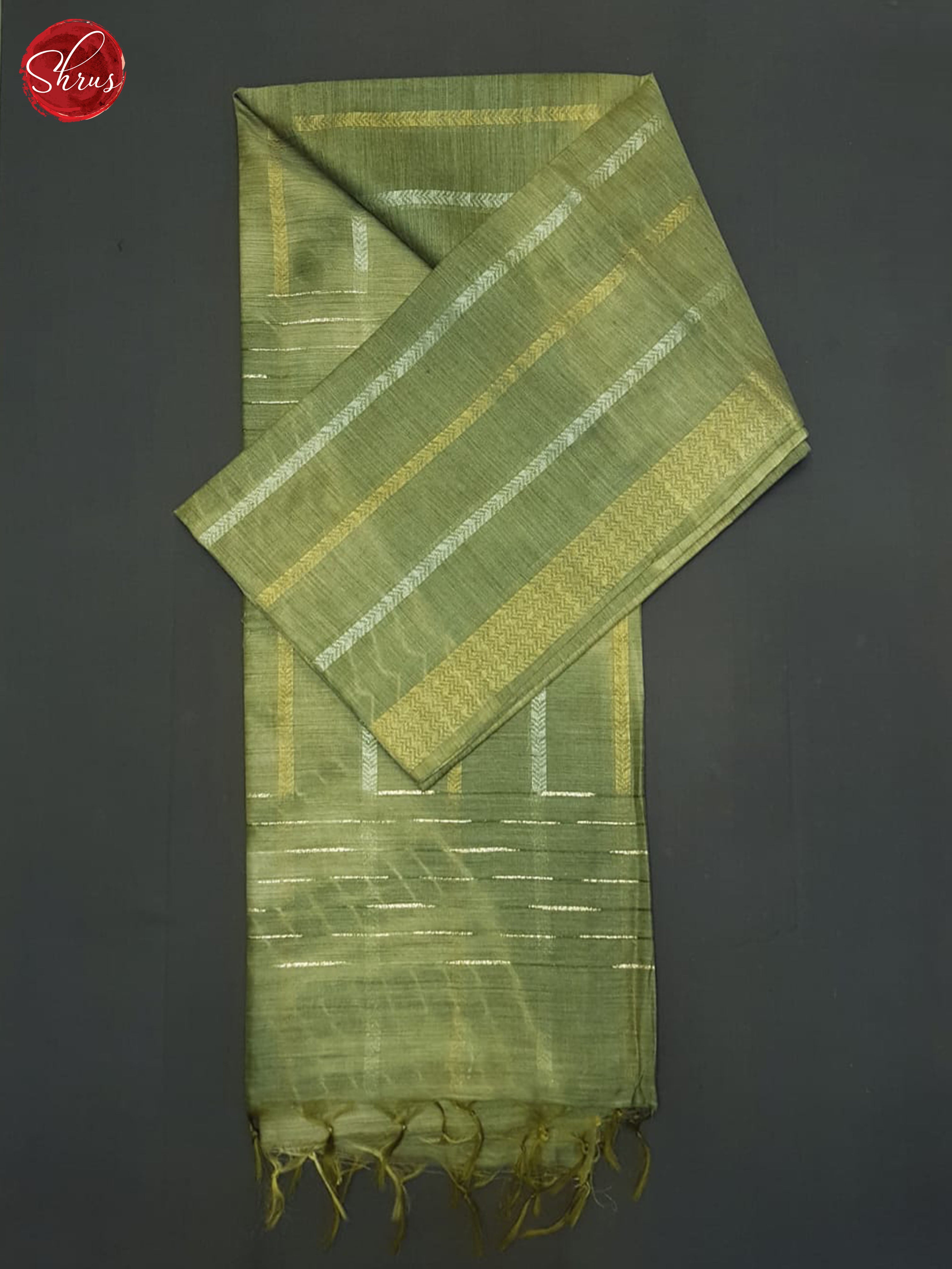 Green(Single Tone)- Semi Tussar Saree - Shop on ShrusEternity.com