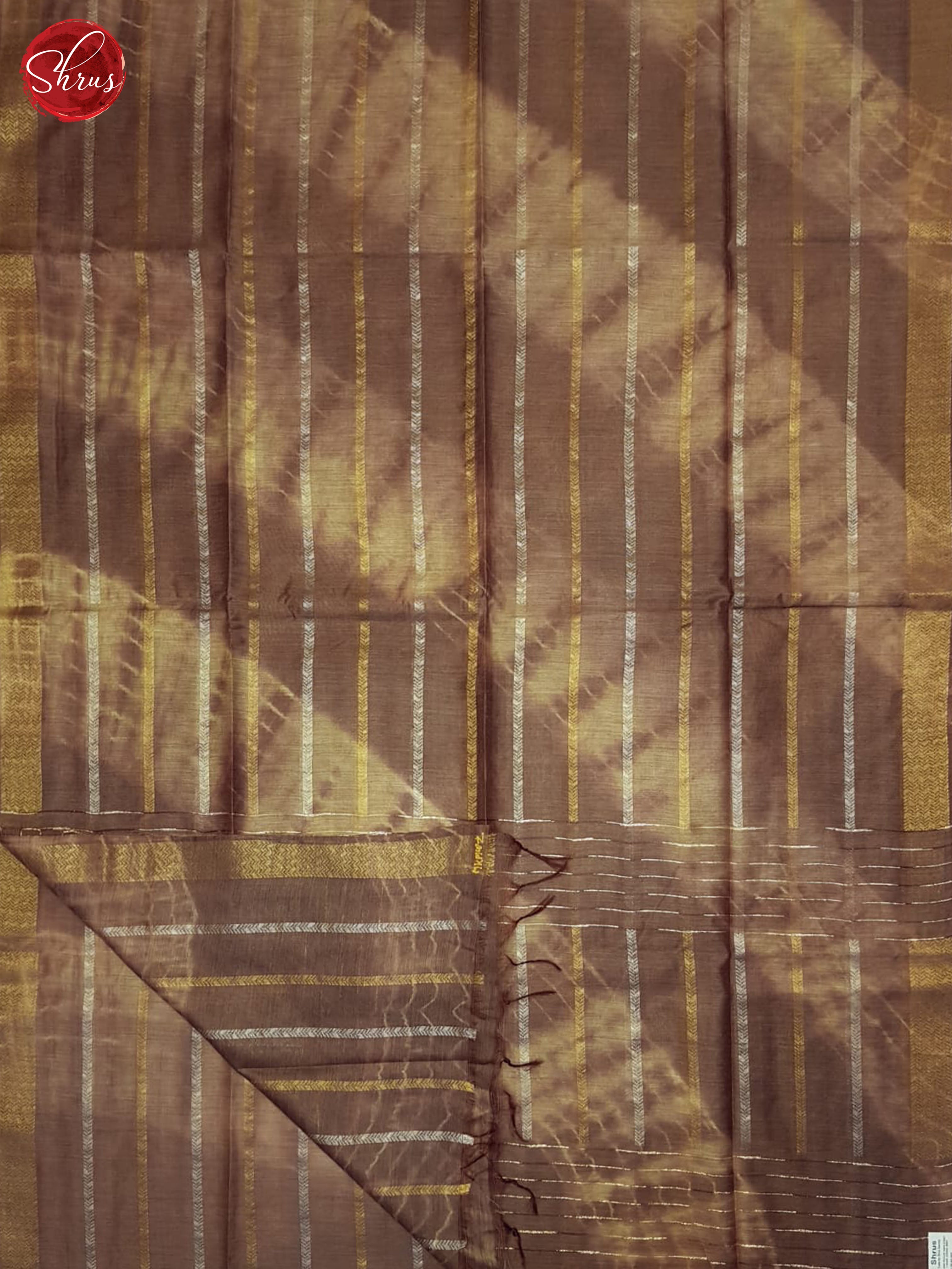 Brown & Beige - Semi Tussar Saree - Shop on ShrusEternity.com