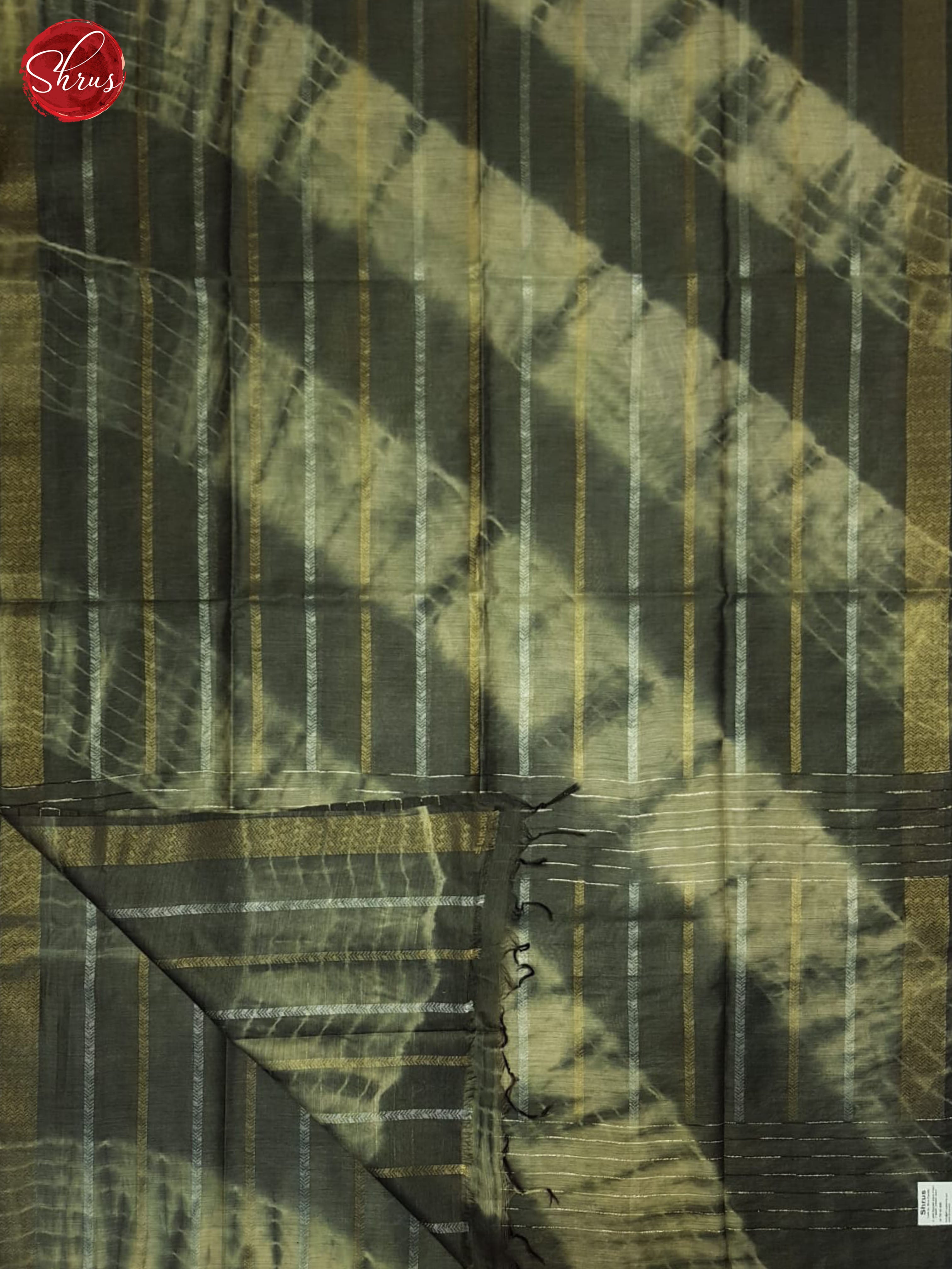 Grey & Cream - Semi Tussar Saree - Shop on ShrusEternity.com