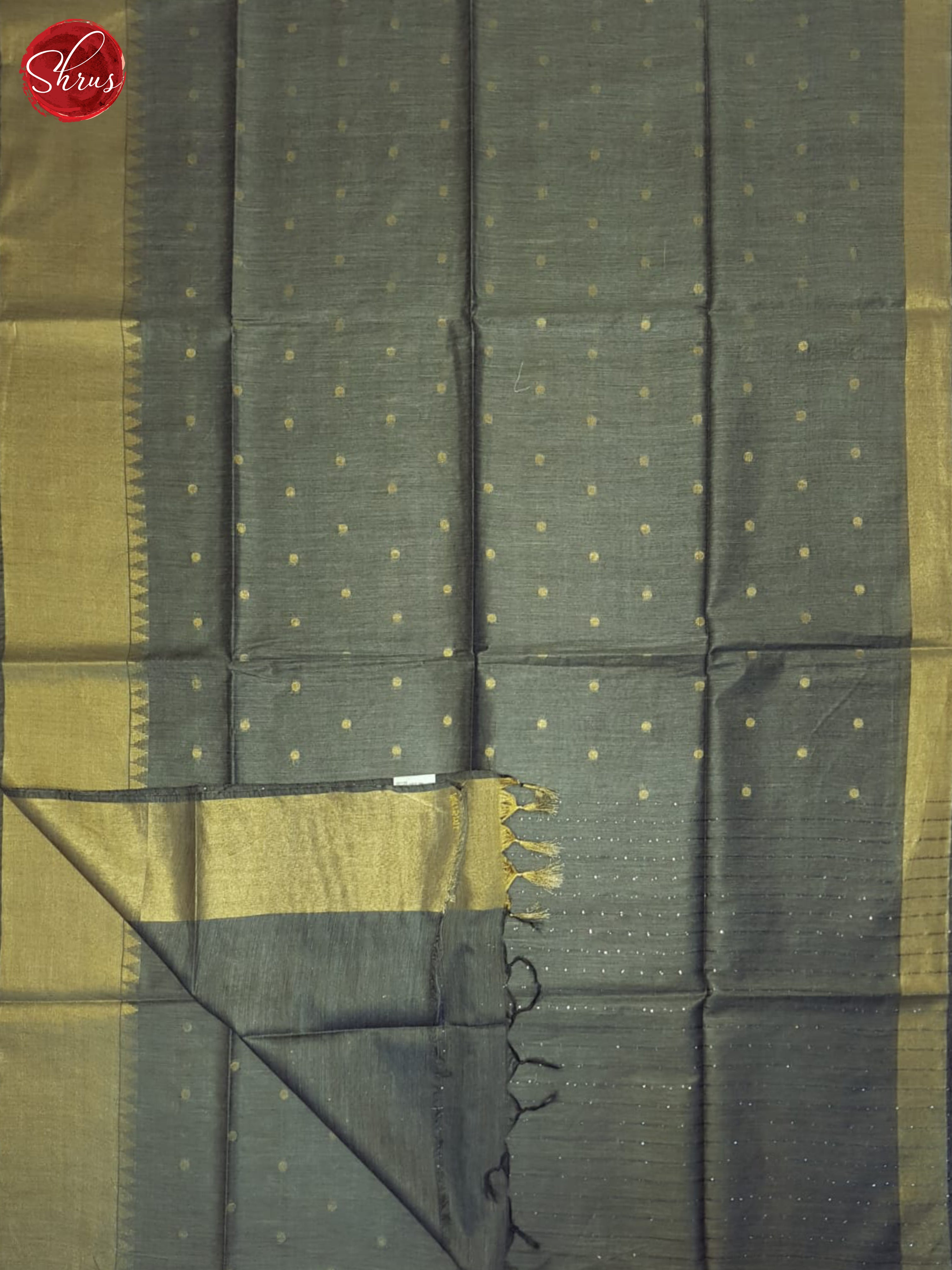 Grey(single tone)-Semi tussar saree - Shop on ShrusEternity.com