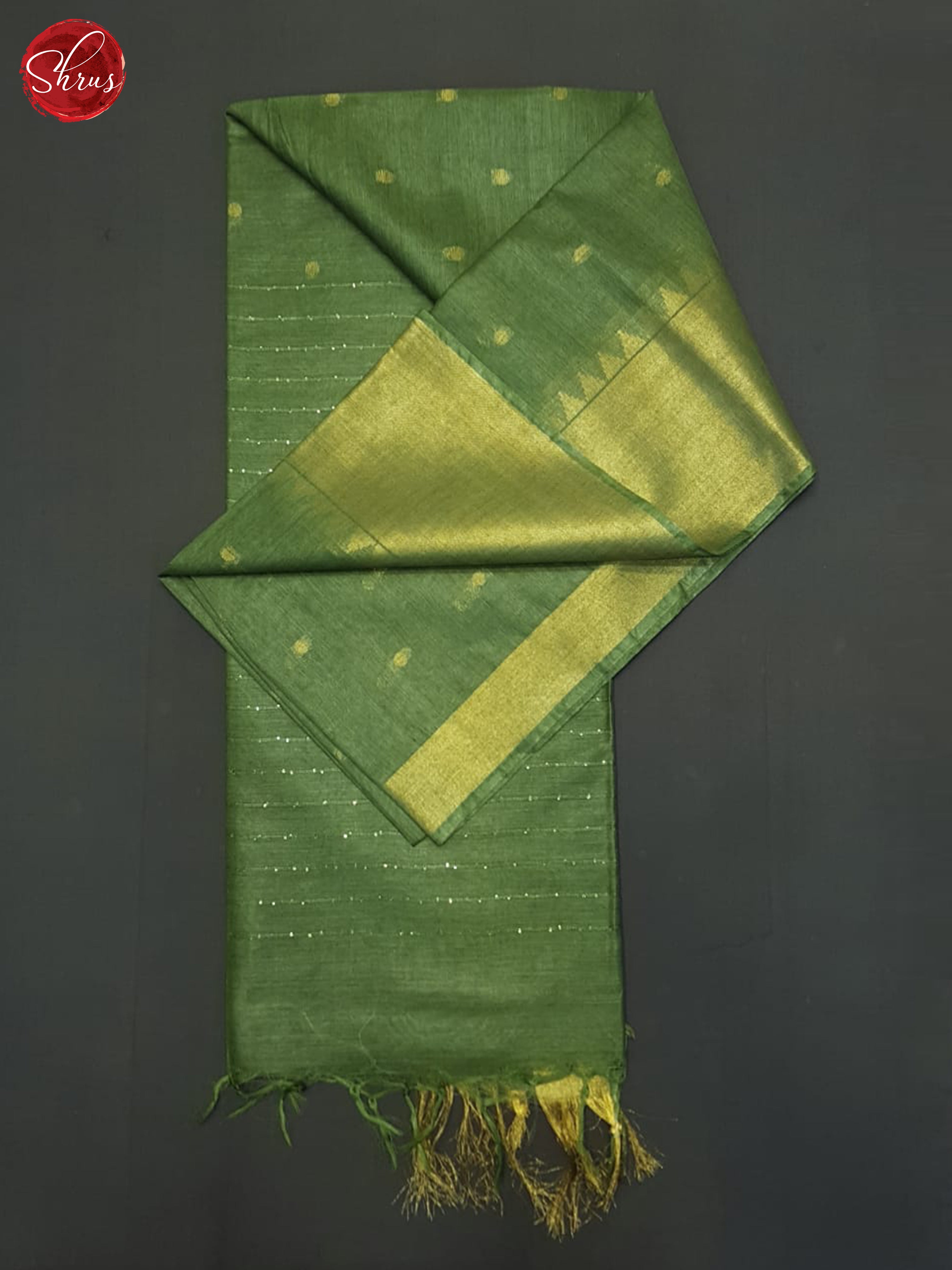 Green(Single tone)-Semi Tussar saree - Shop on ShrusEternity.com
