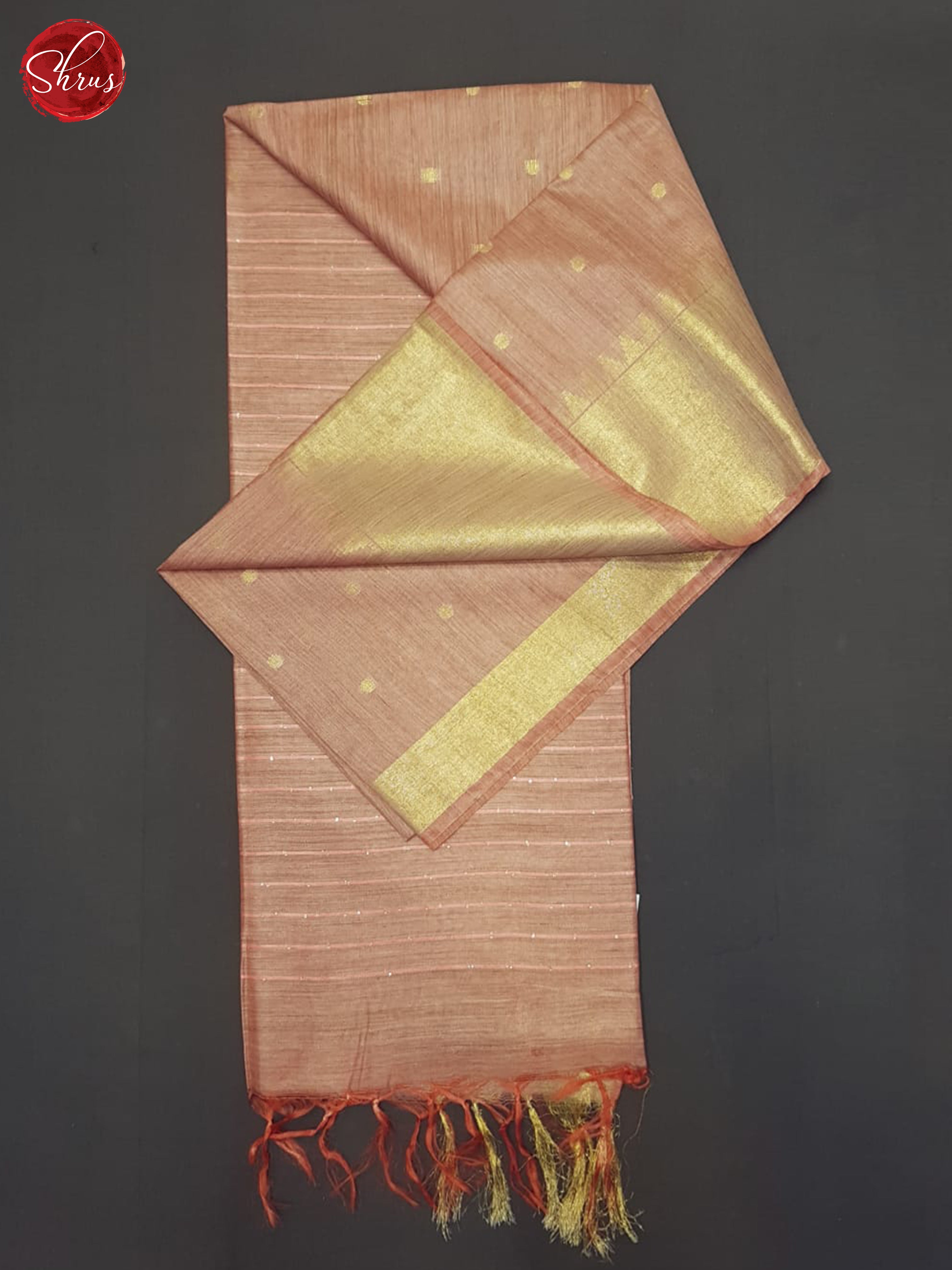 Dusty Pink(Single Tone)-Semi tussar saree - Shop on ShrusEternity.com
