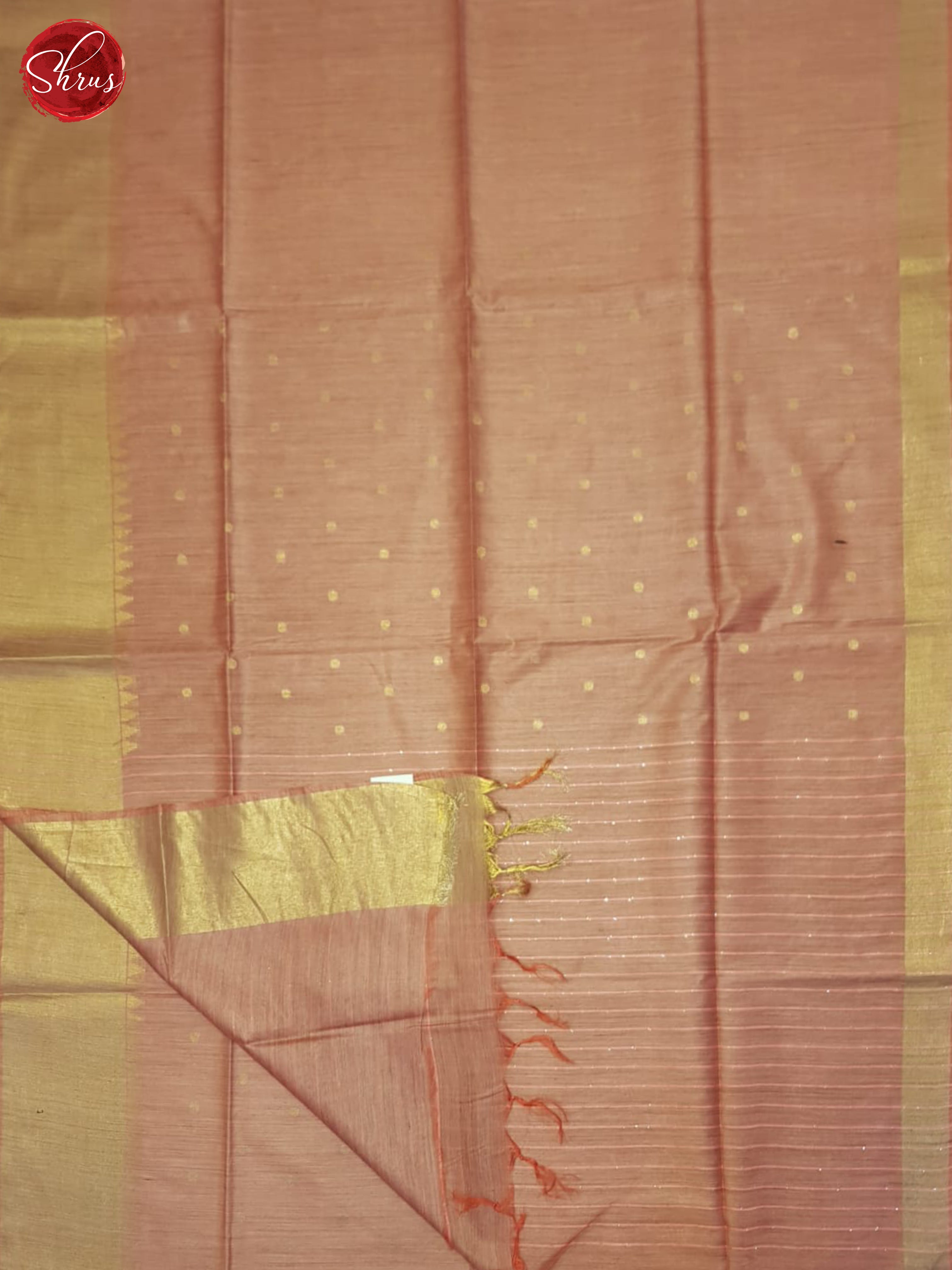 Dusty Pink(Single Tone)-Semi tussar saree - Shop on ShrusEternity.com