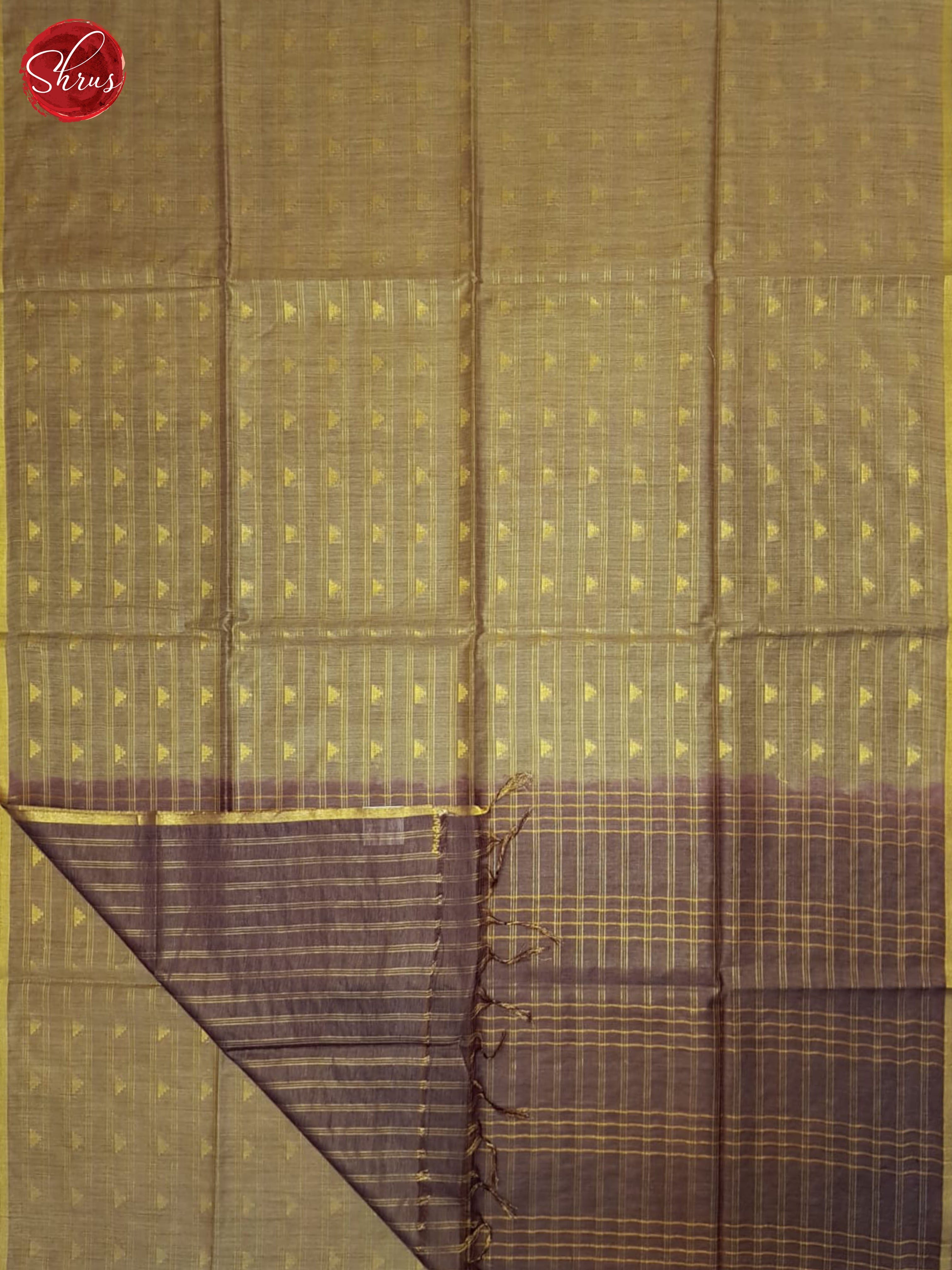 Brown And Dusty Wine- Semi Tussar Saree - Shop on ShrusEternity.com